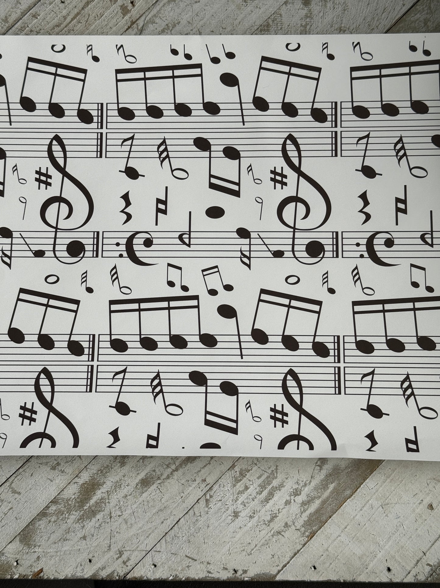 Music notes 20 oz sublimation wrap