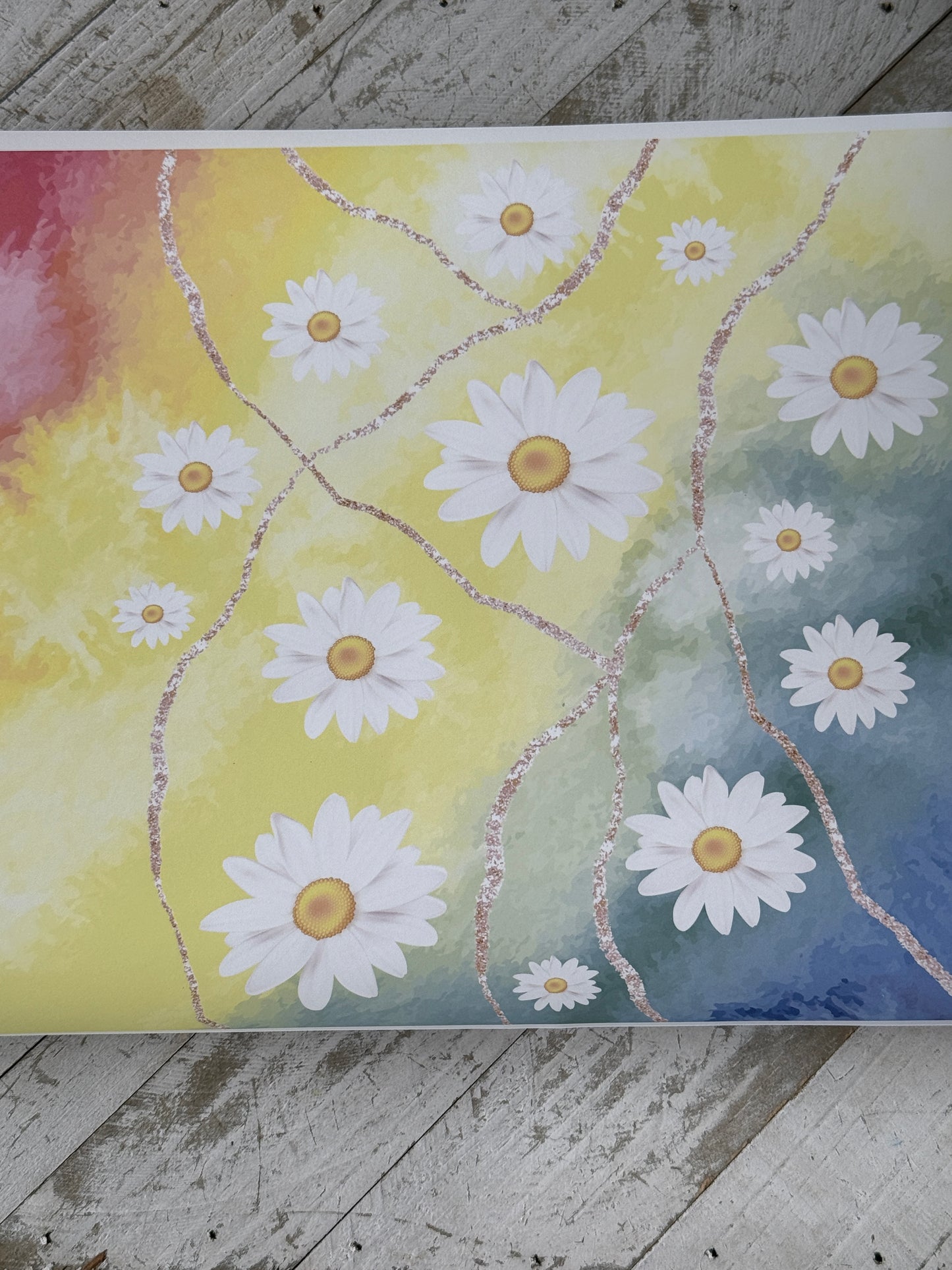 Colors and daisies 20oz sublimation wrap