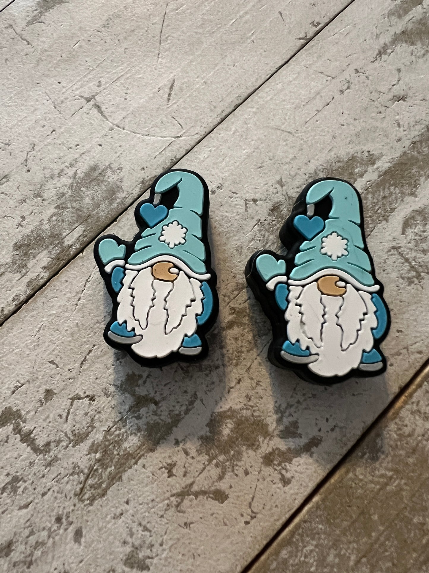 Snowflake gnomes focal beads