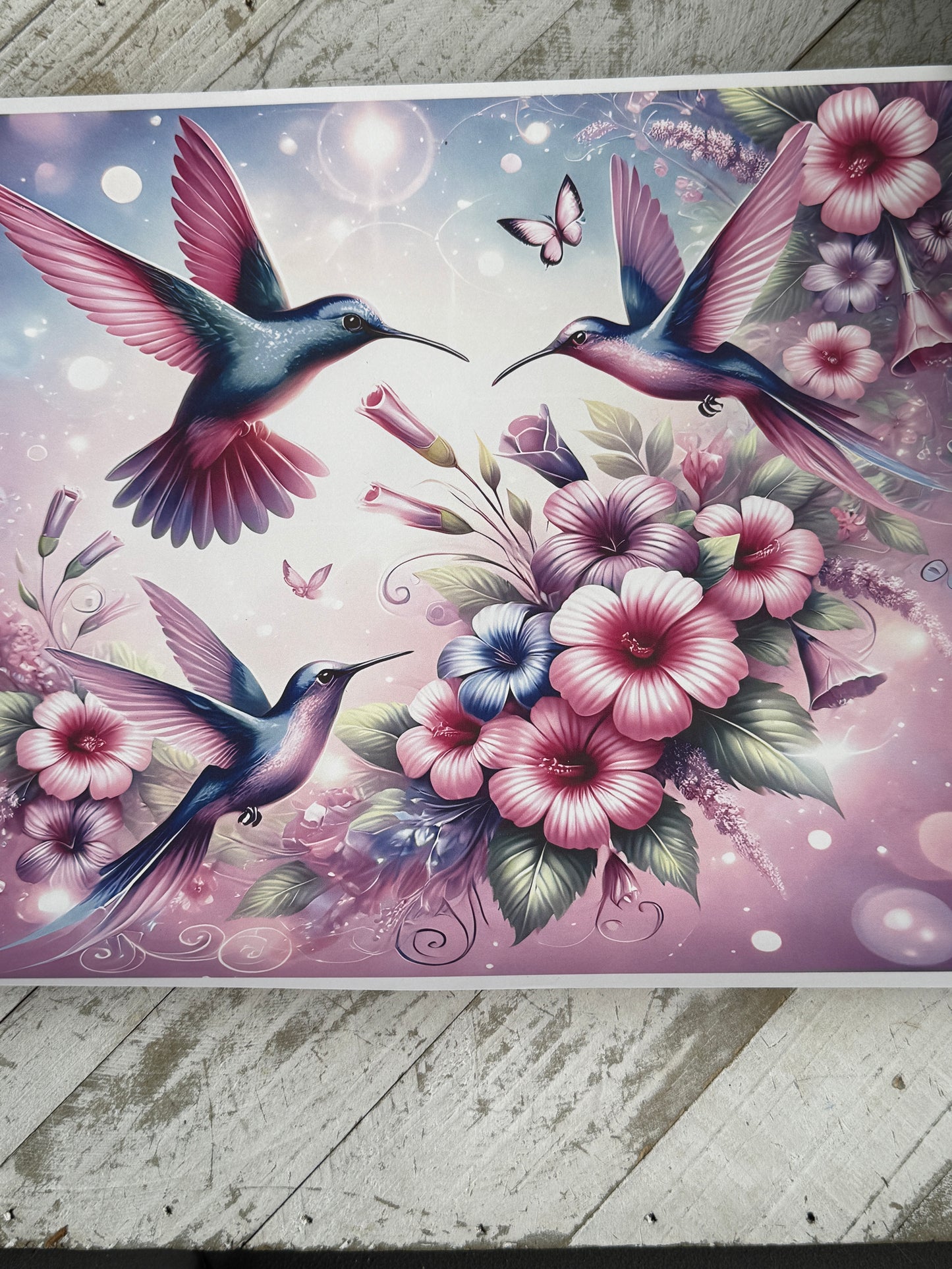 Beautiful hummingbird 20oz sublimation wrap