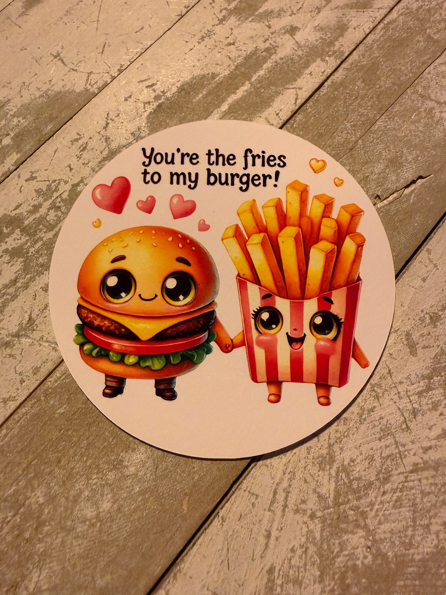 You’re the fries to my burger cardstock