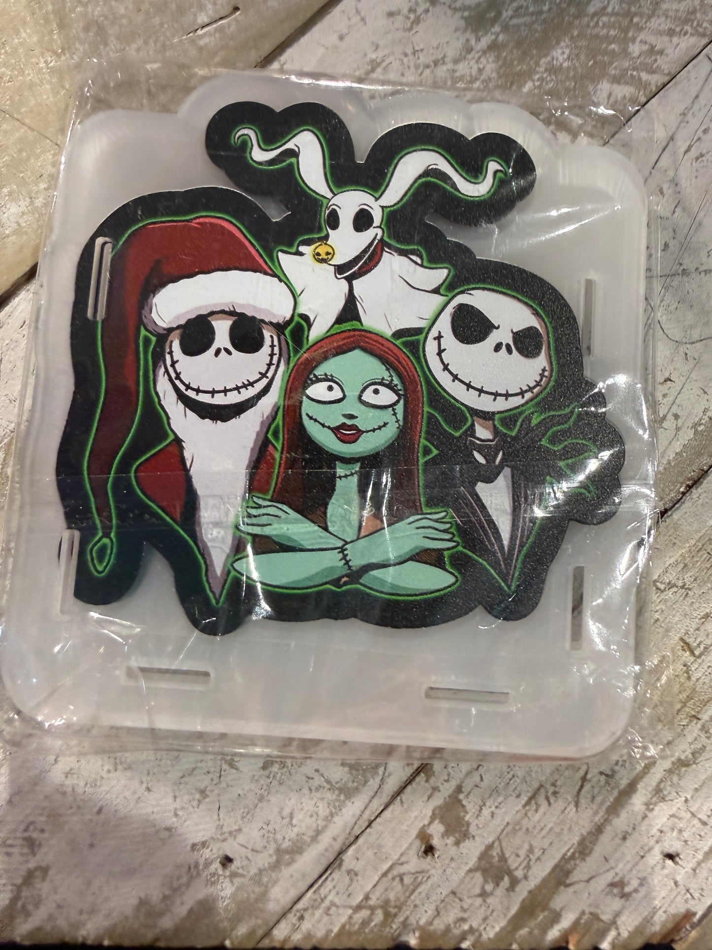 Christmas Jack & Sally acrylic holder