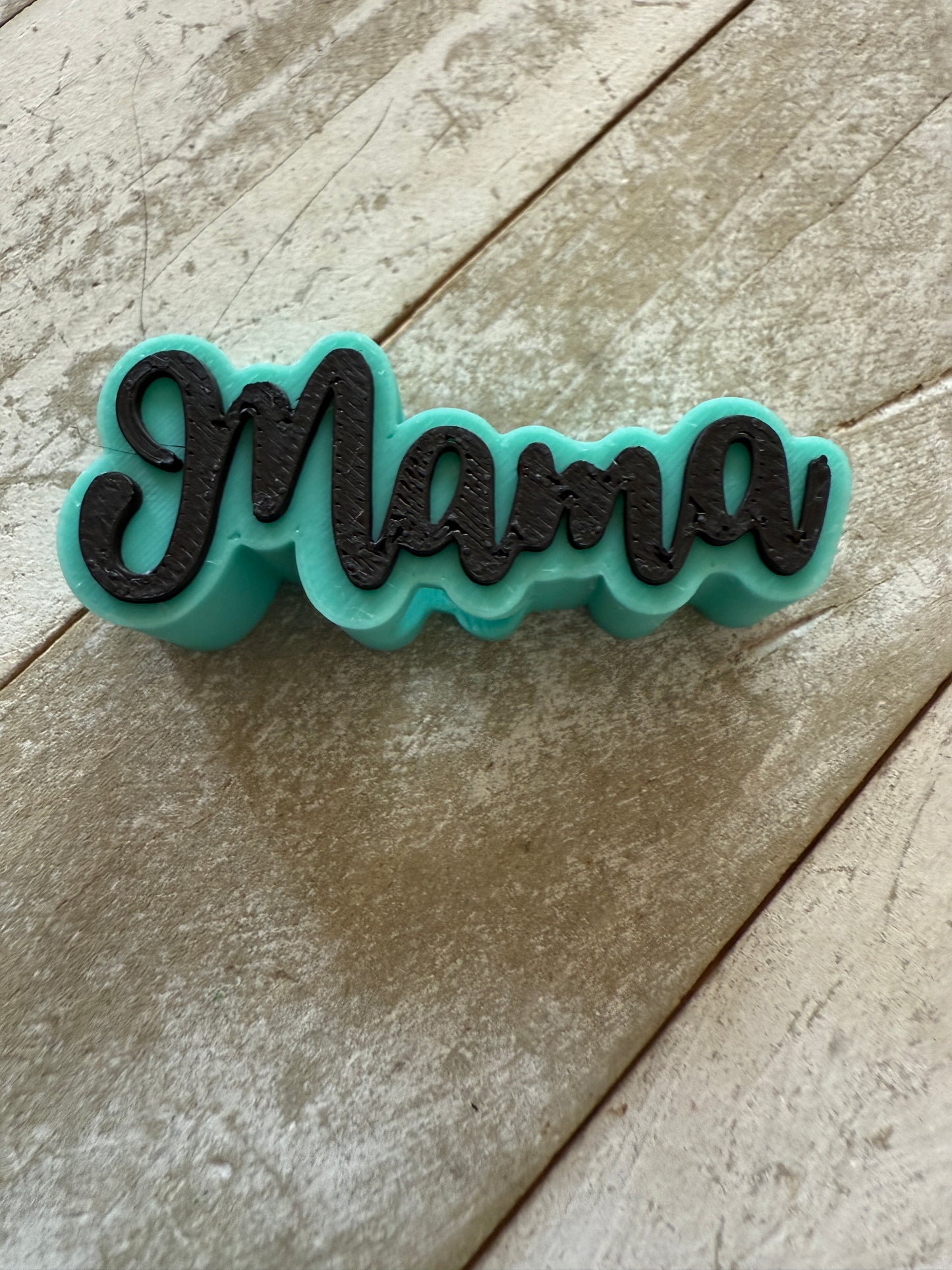 Mama straw topper 3d printed