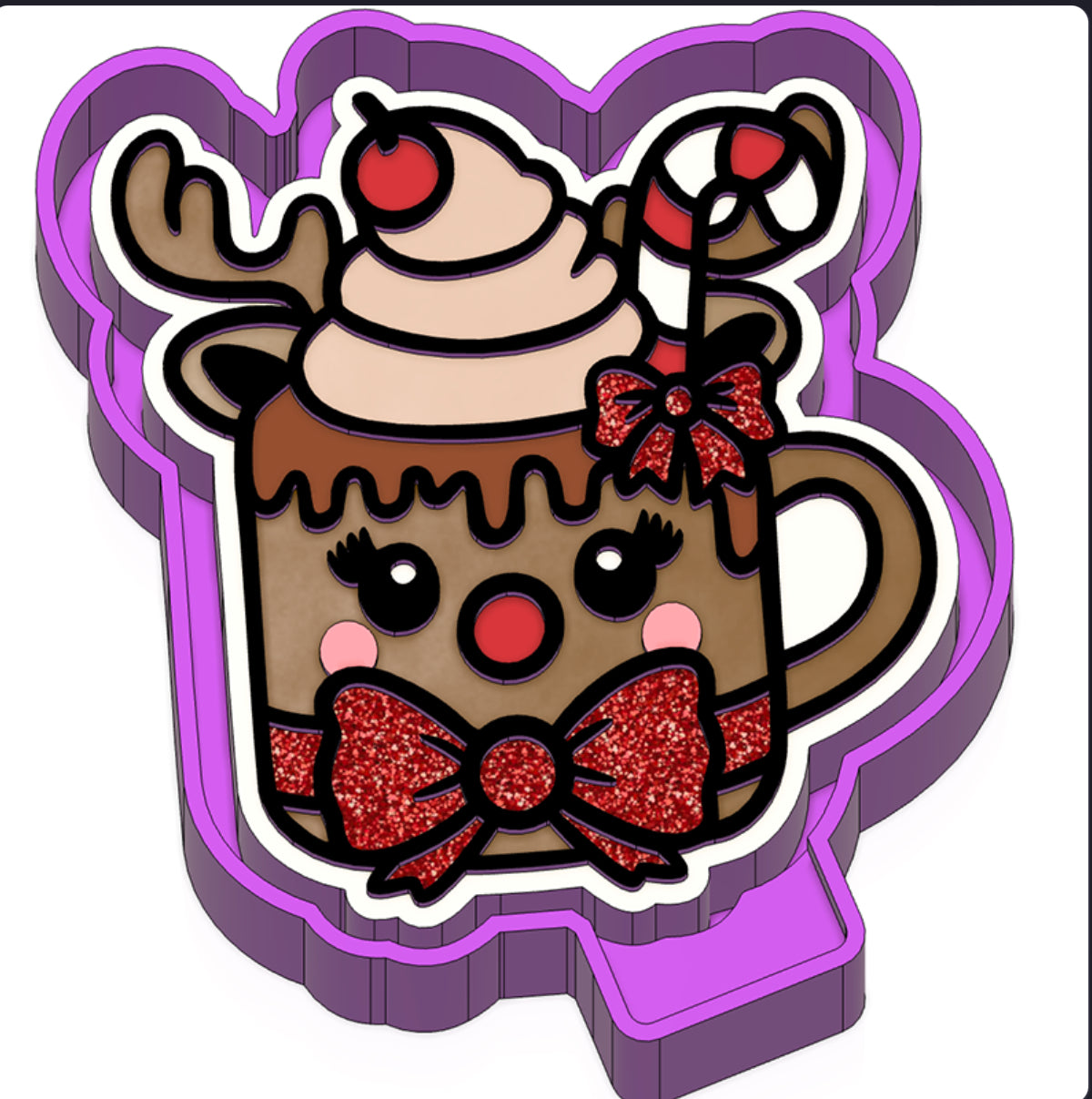 Reindeer mug freshie mold