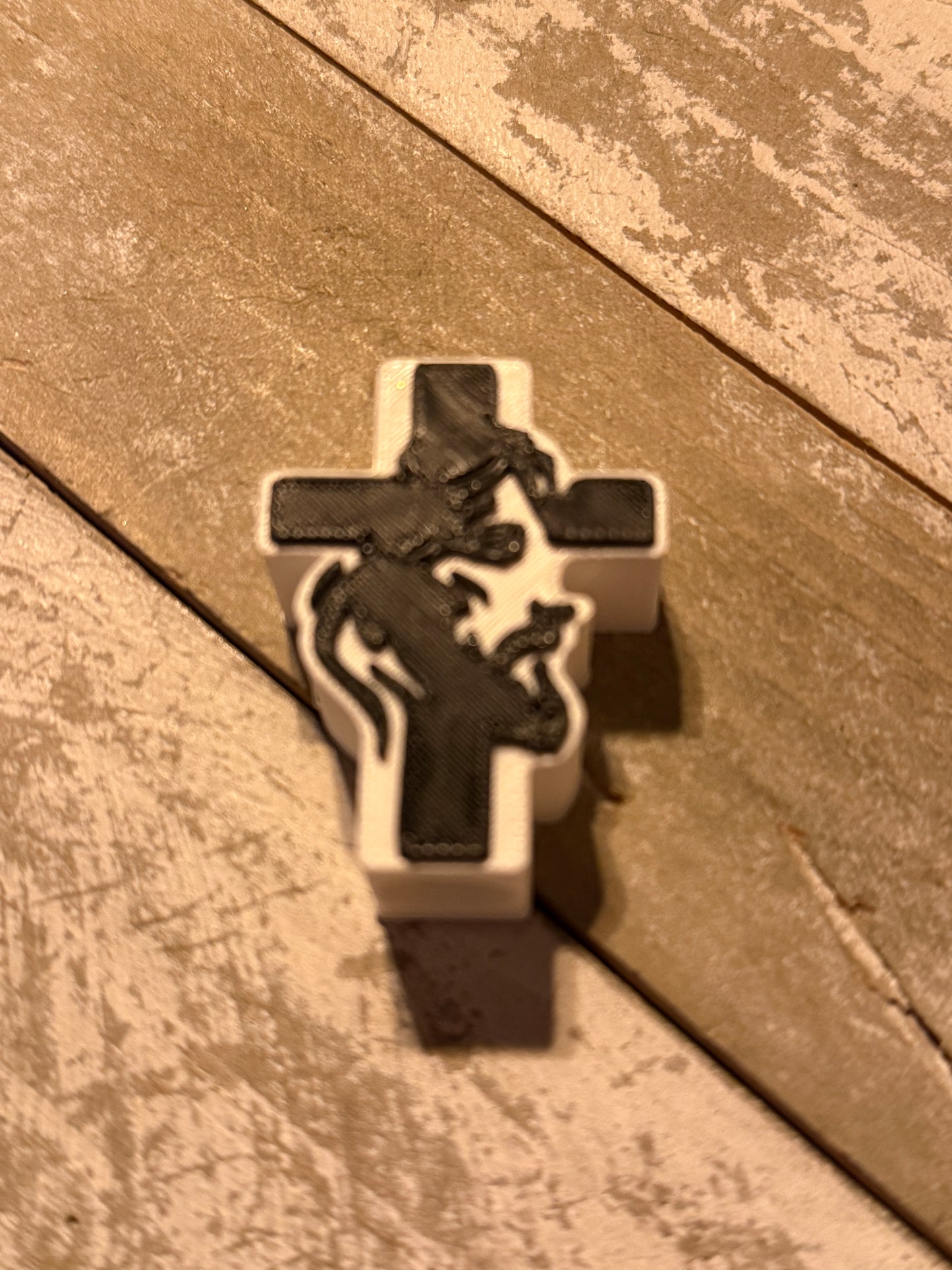 Jesus face Cross straw topper