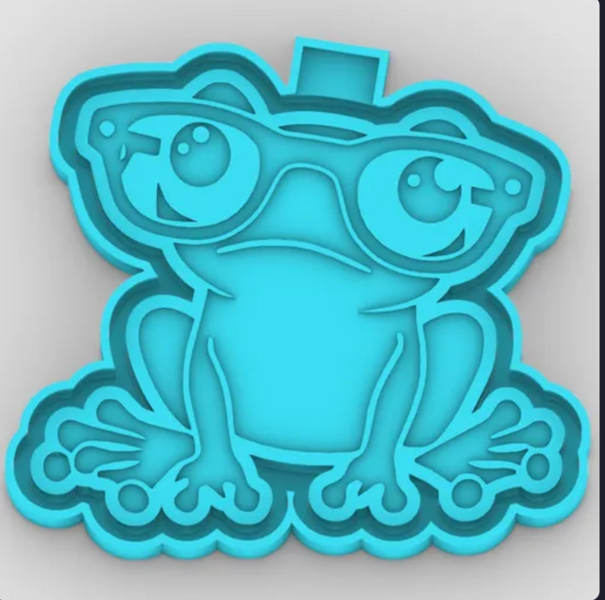Frog with glasses freshie mold