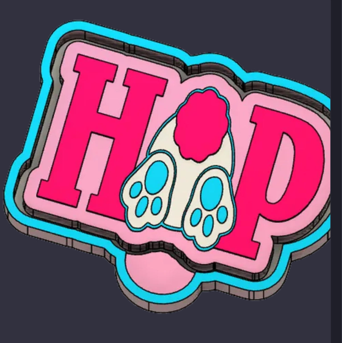 Hop bunny butt freshie mold