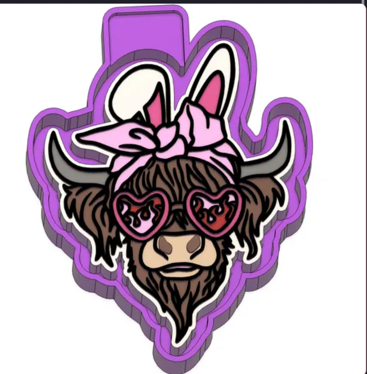 Easter cow freshie mold