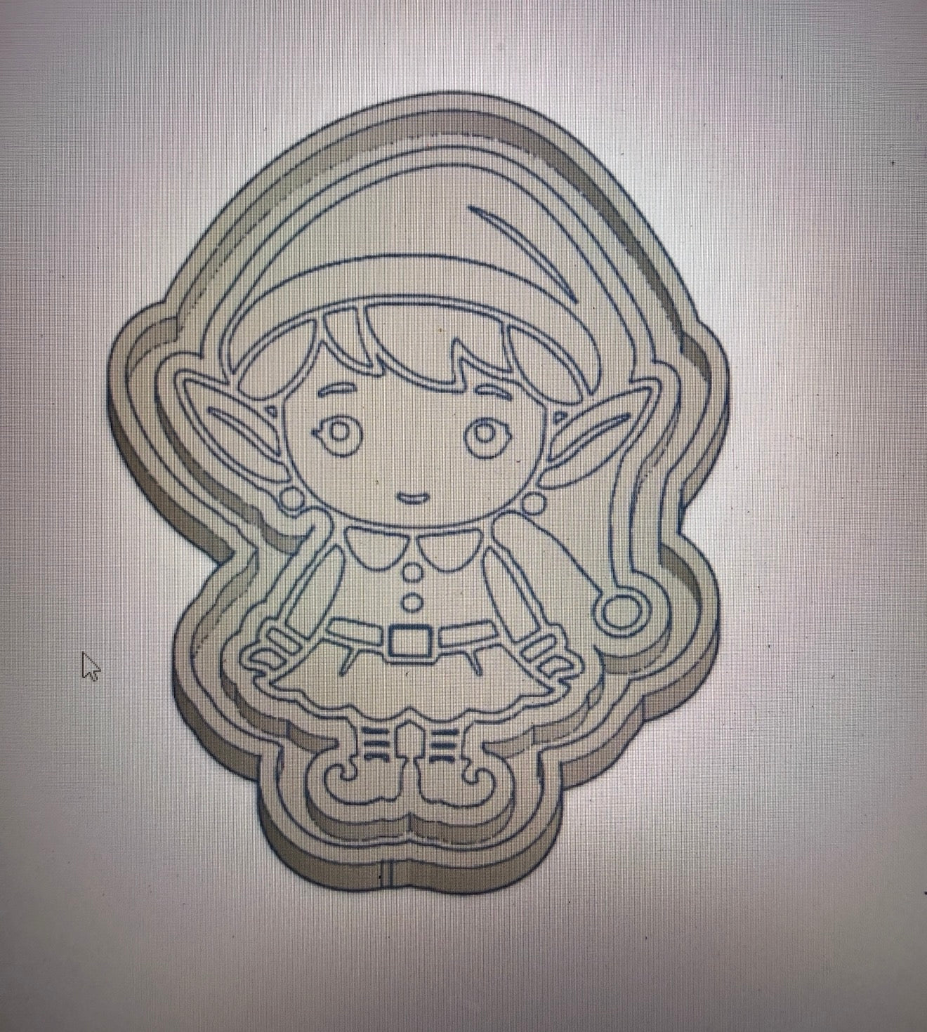 Little elf girl mold