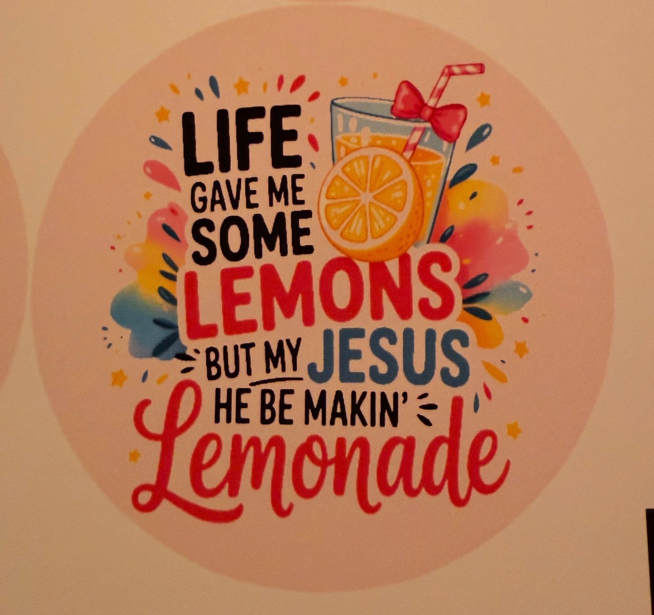 Life gave me lemons cardstock
