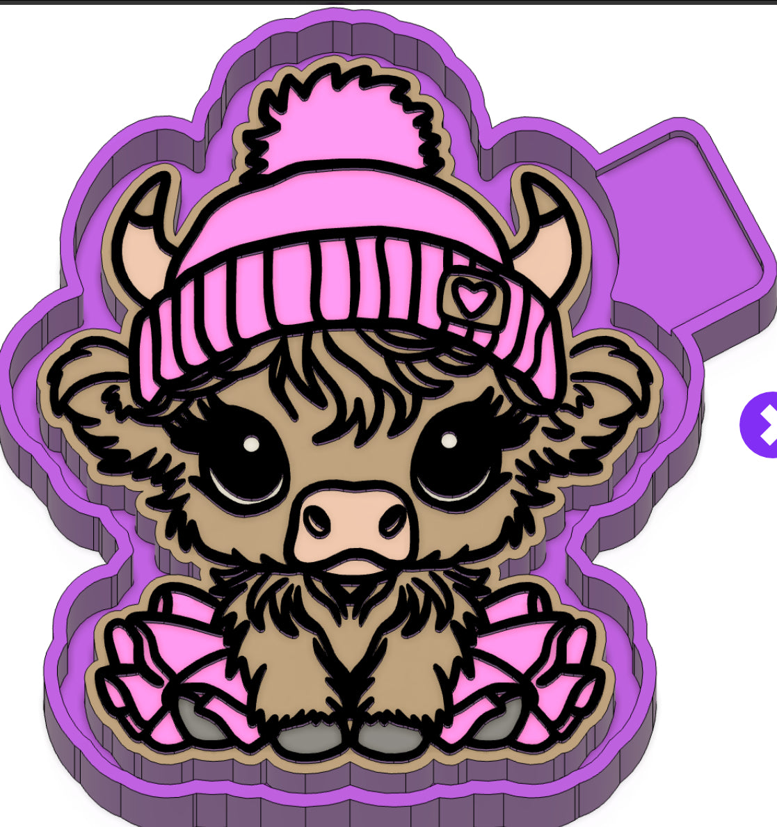 Ballerina cow freshie mold