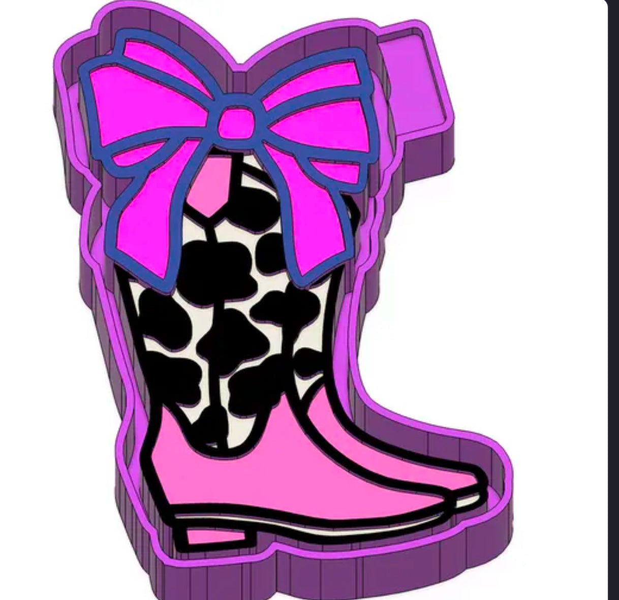 Boots and bows freshie mold