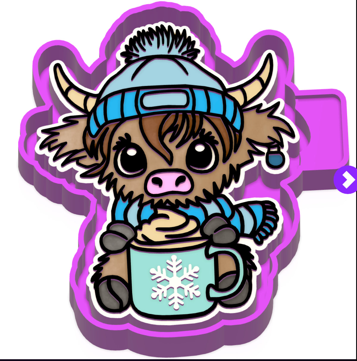 Winter cow freshie mold