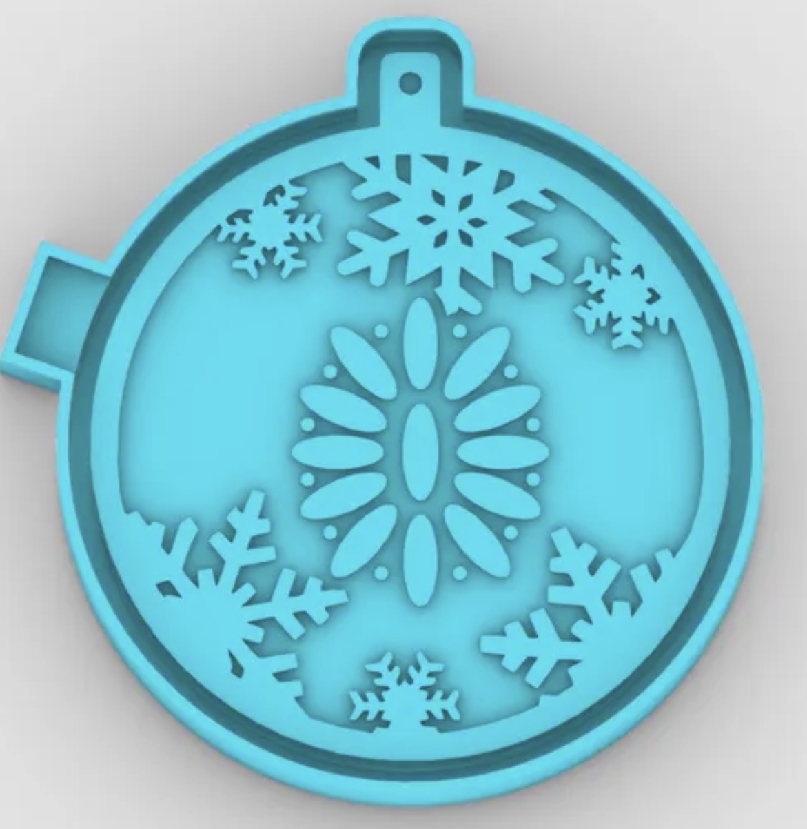 Ornament with snowflakes mold