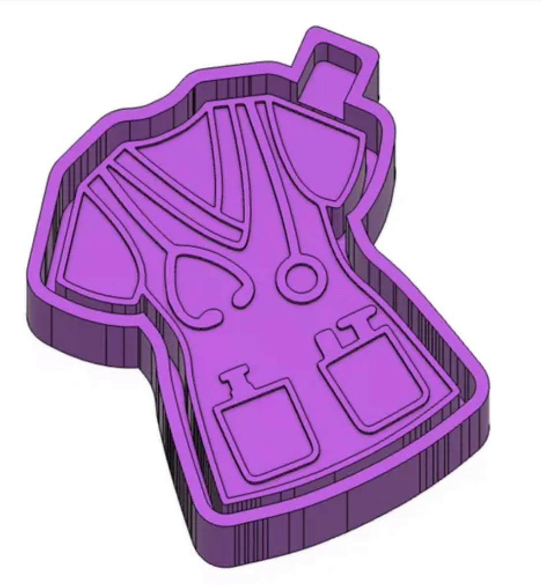 Scrub top freshie mold