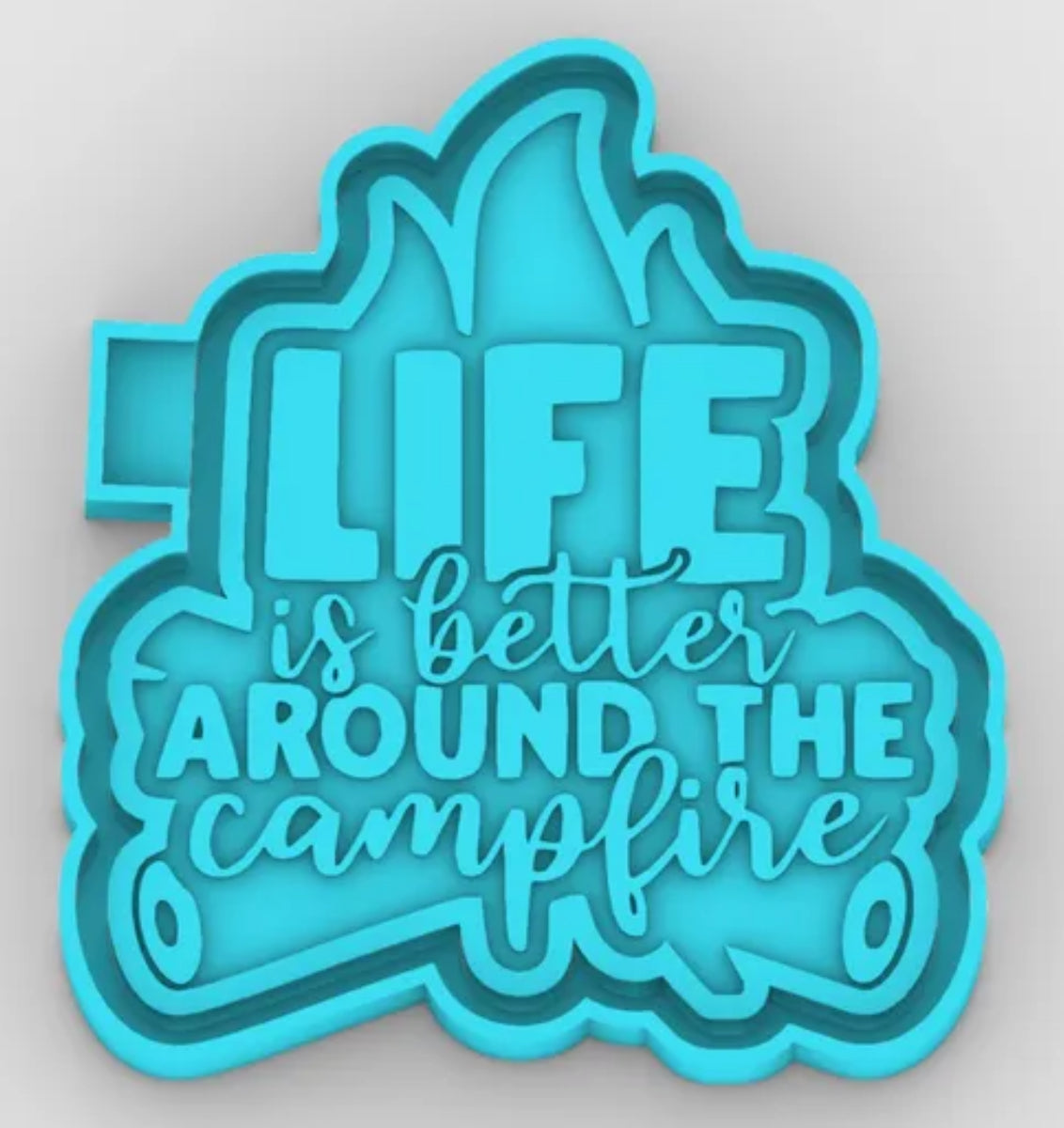 Life around the campfire freshie mold
