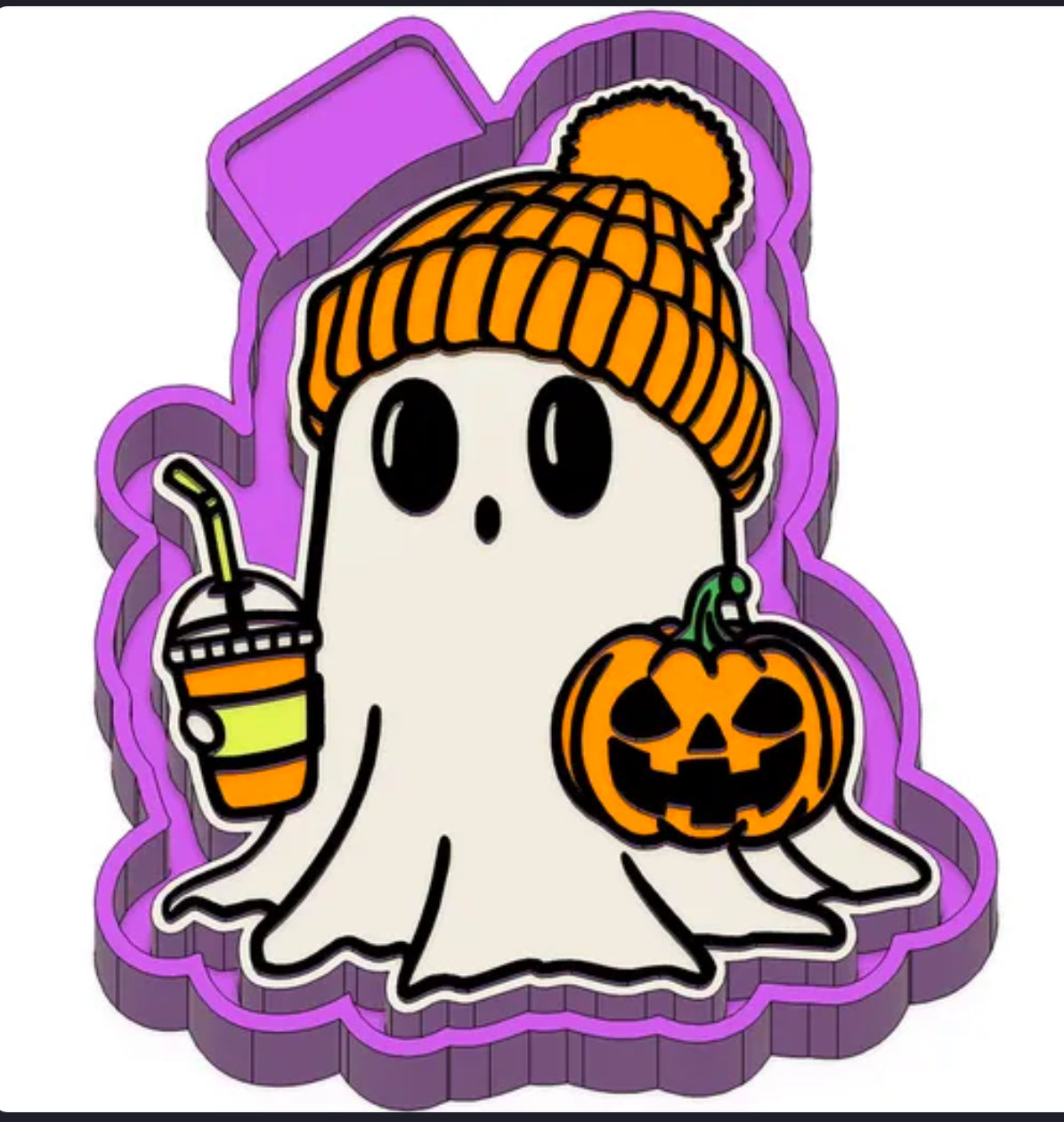 Ghosty with a drink freshie mold