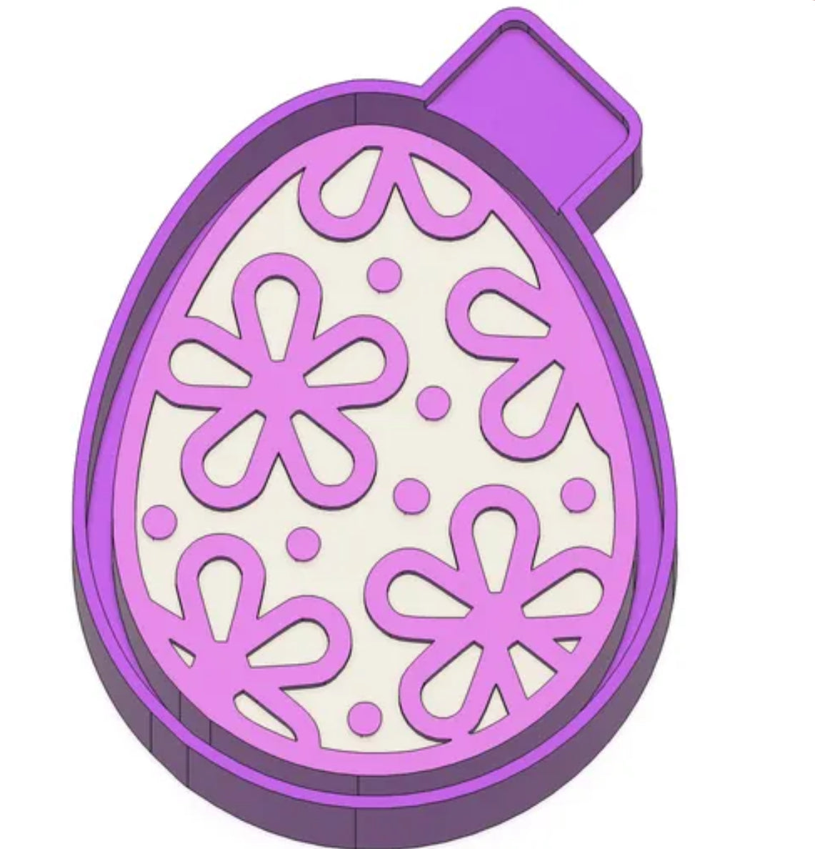 Egg with flowers freshie mold
