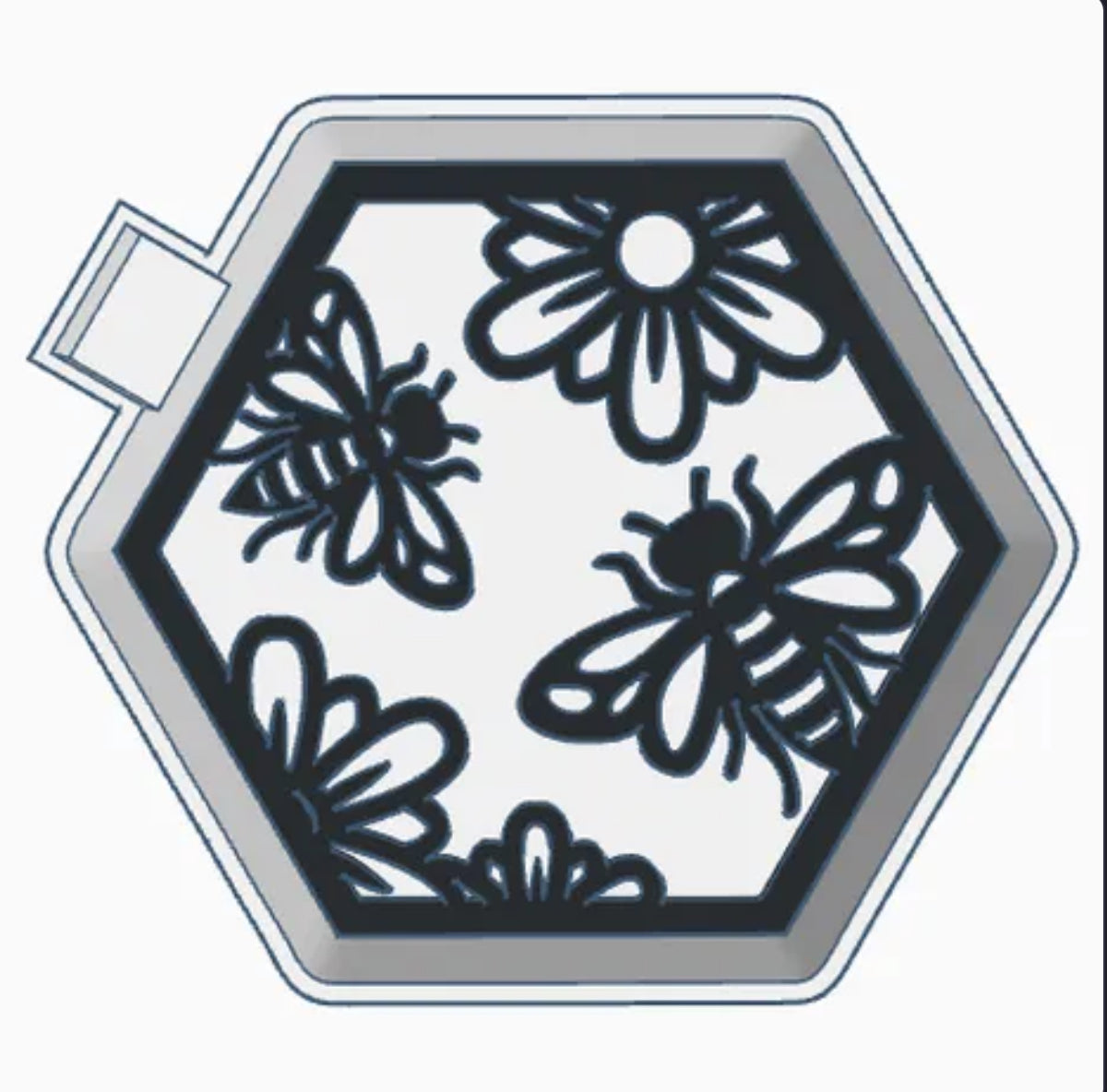 Bees and flowers freshie mold