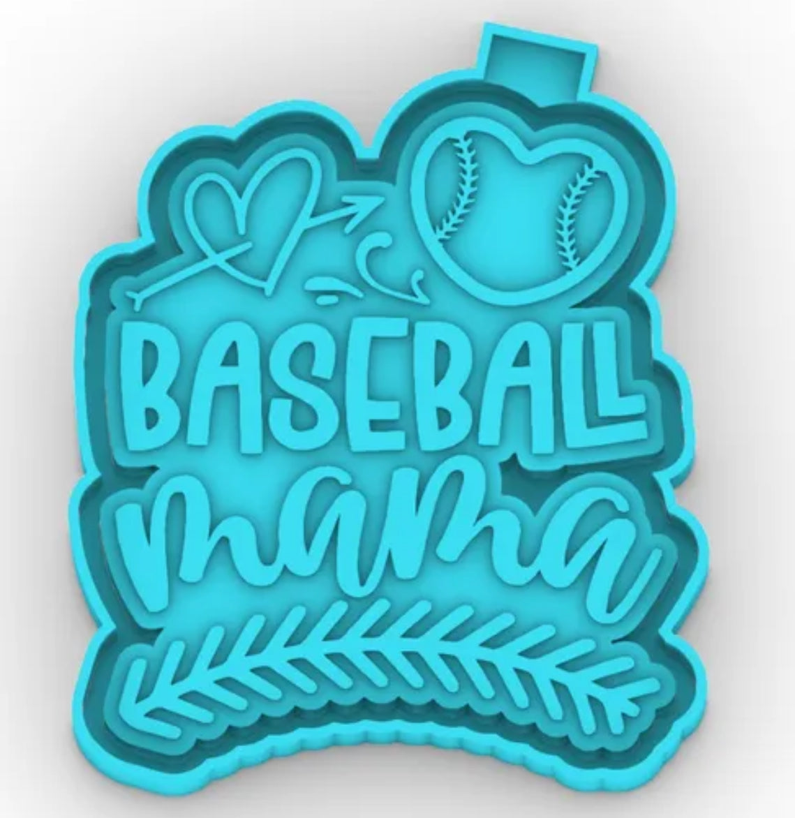 Baseball mama freshie mold