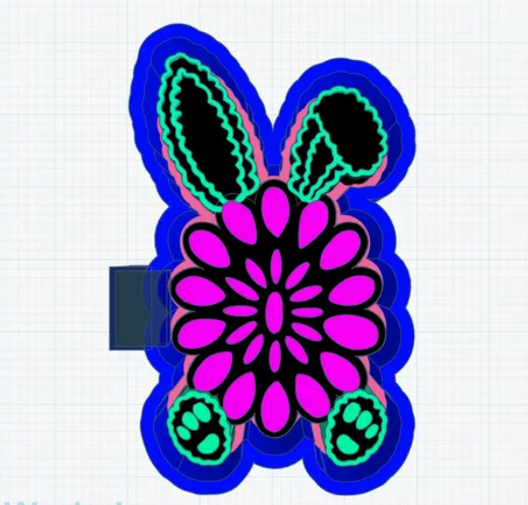 Bunny squash blossom freshie mold