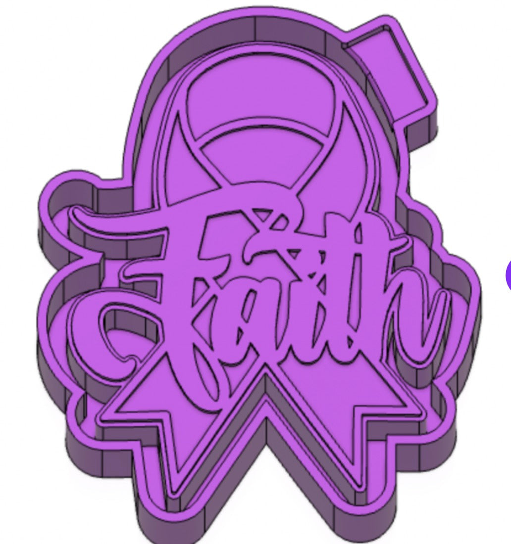 Faith awareness ribbon mold