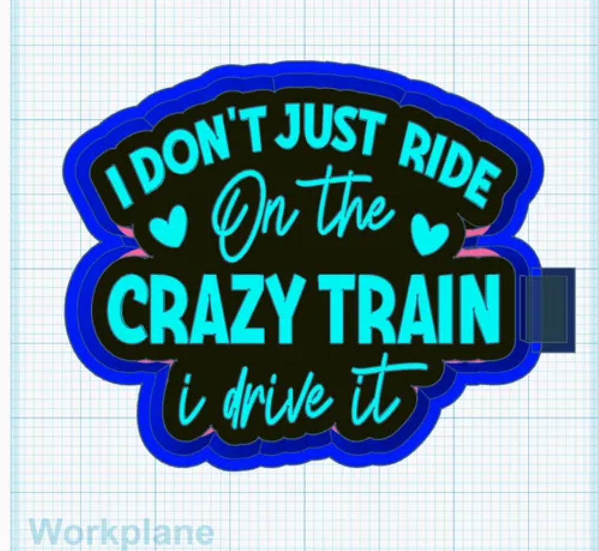 Crazy train freshie mold