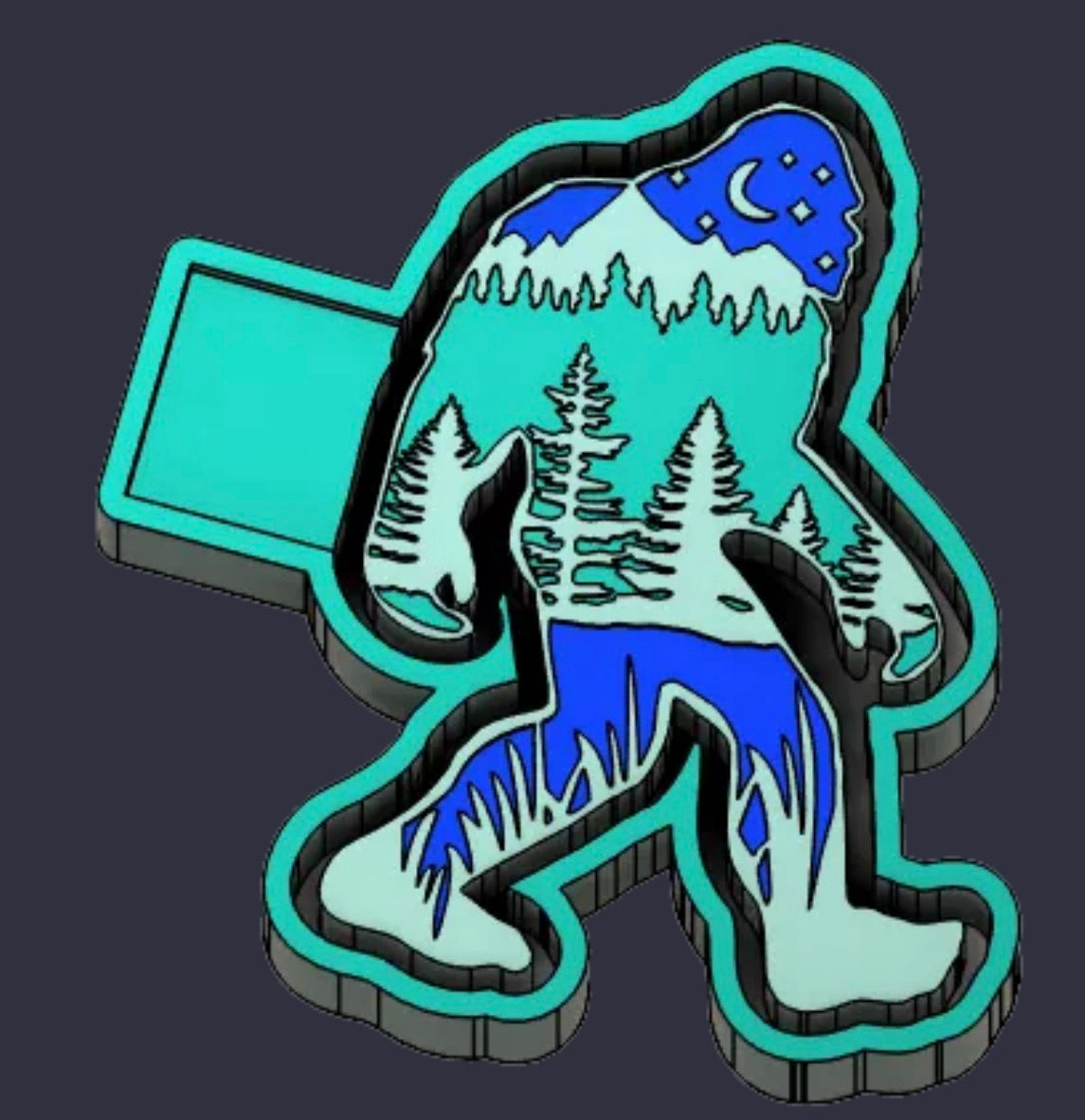 Big foot outdoor scene mold