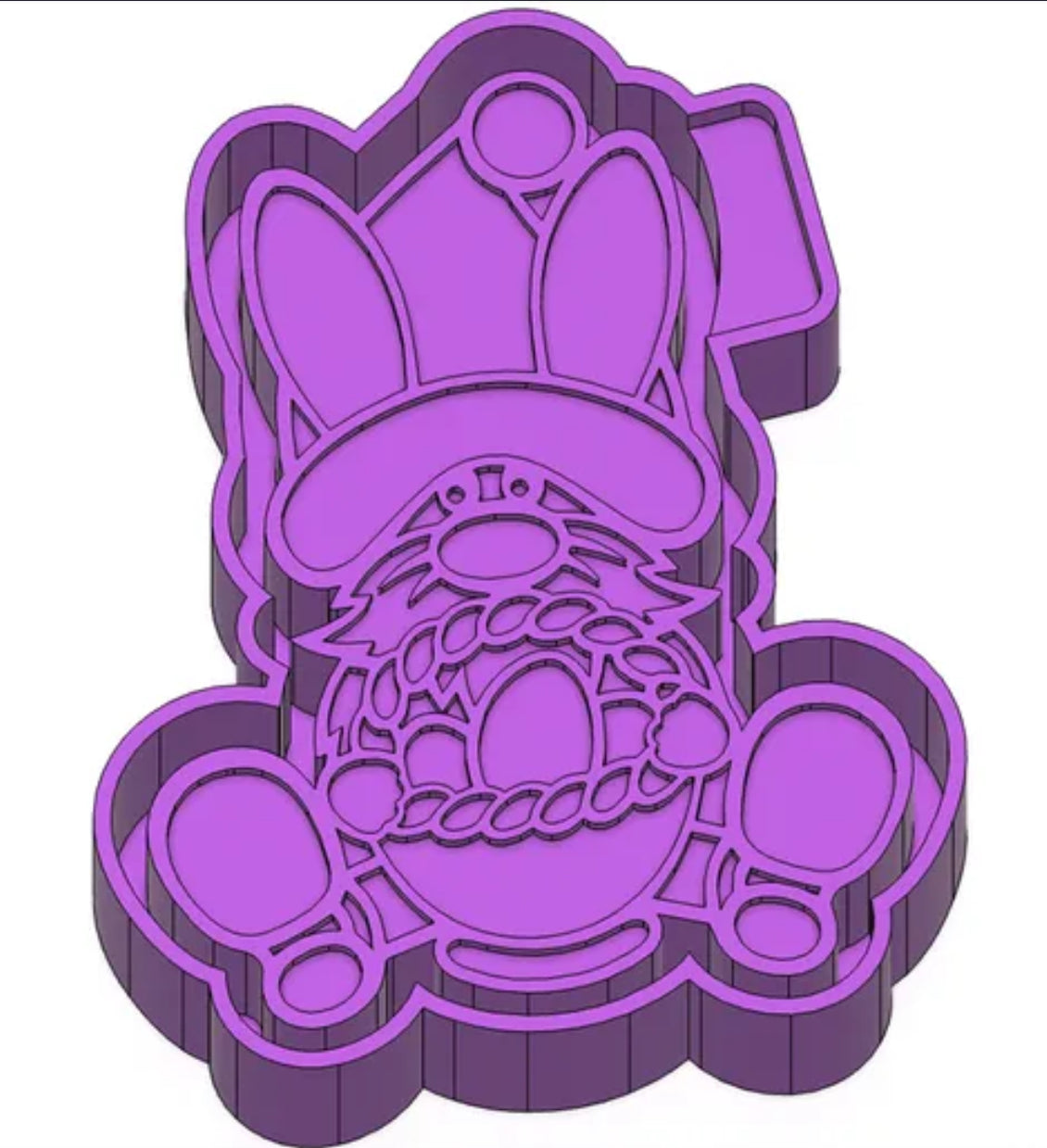 Easter gnome with eggs freshie mold