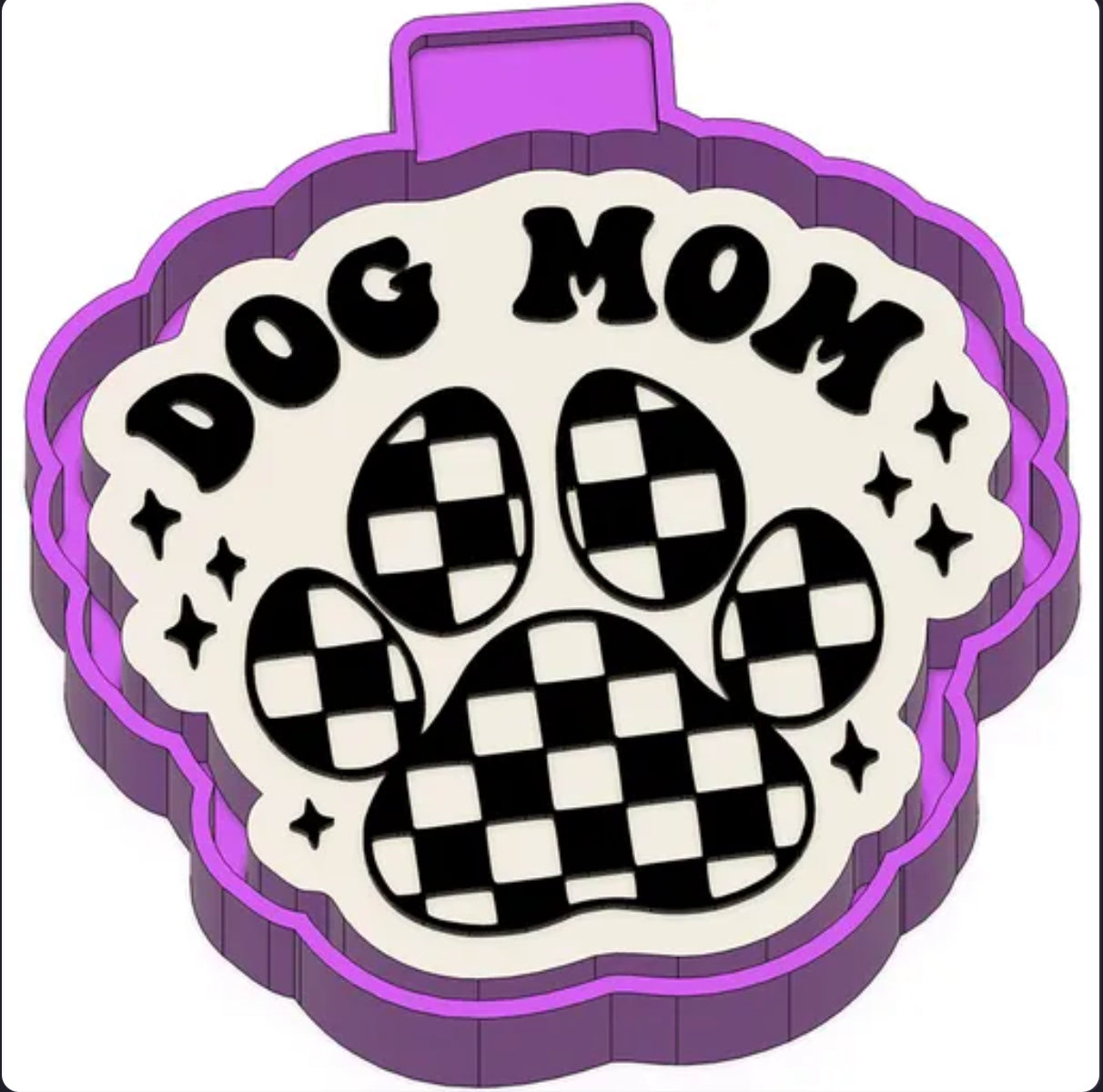 Dog mom with paw freshie mold