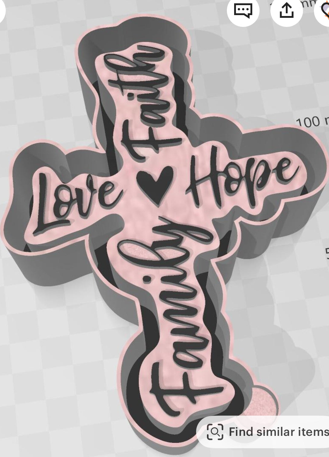 Love hope faith family freshie mold