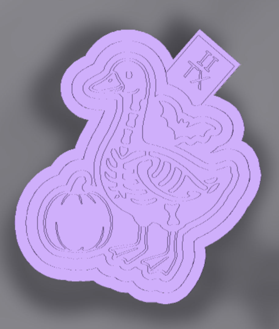 Goose skeleton, freshie mold