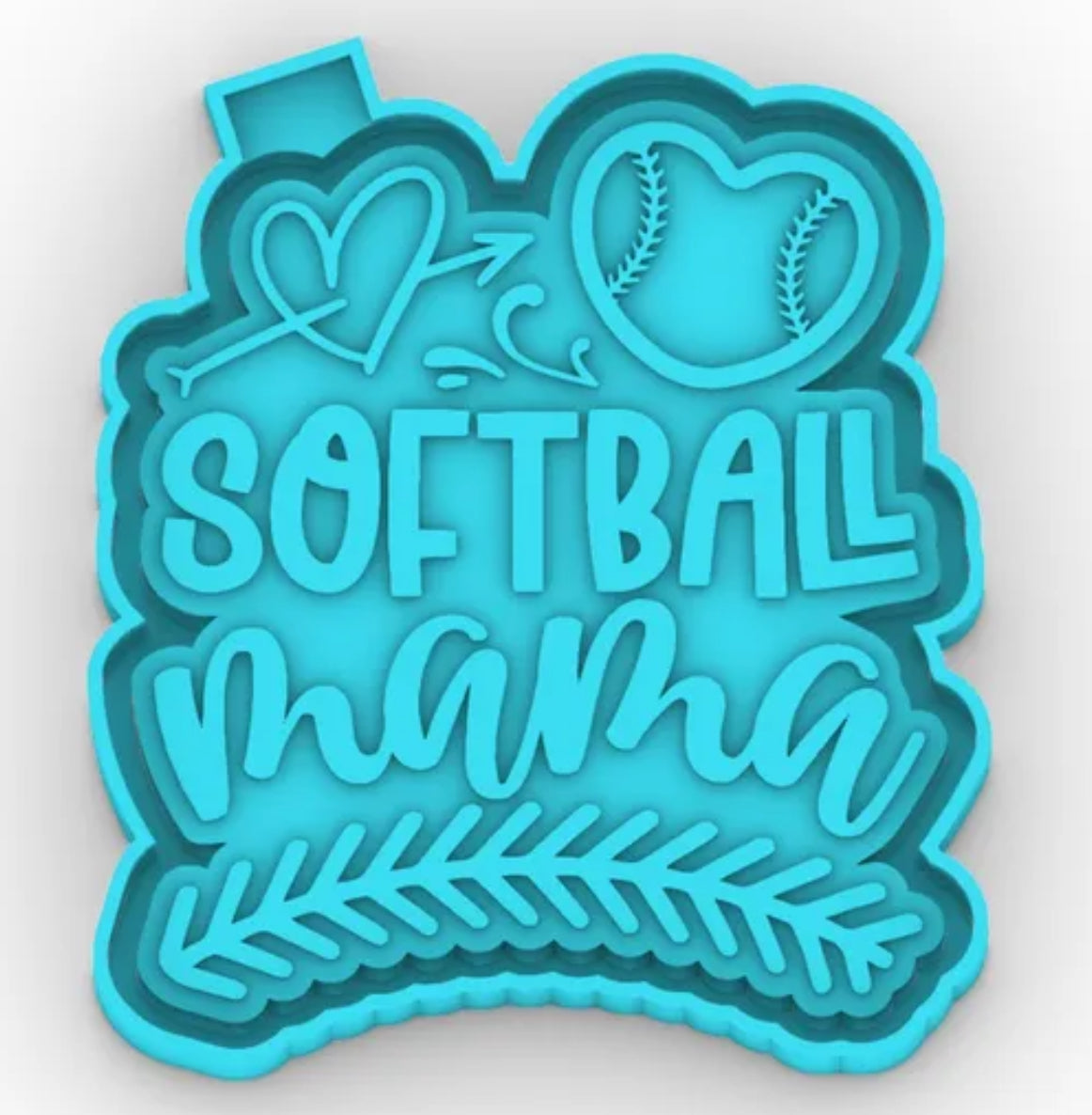 Softball mama freshie mold
