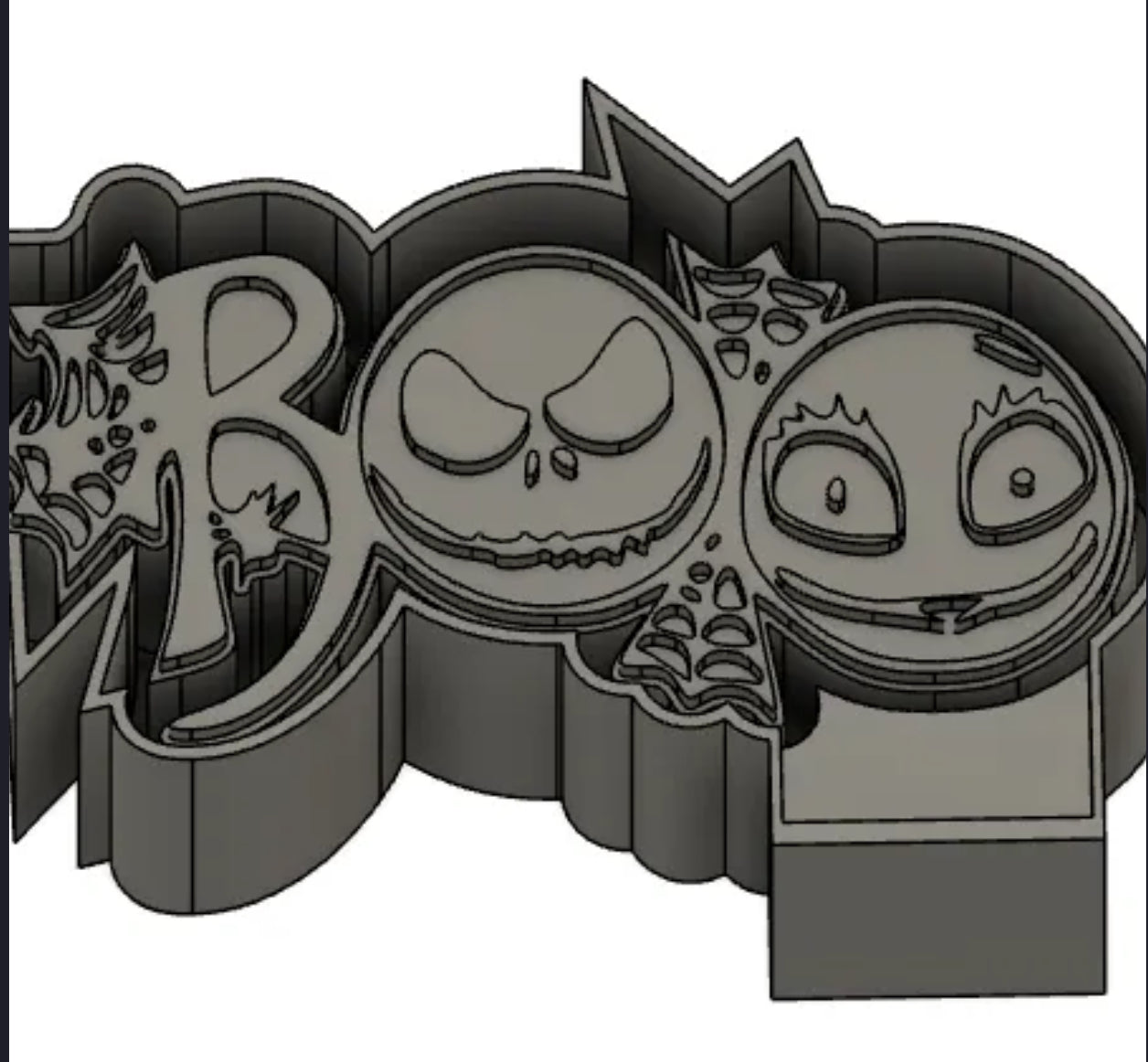 Boo Jack Sally freshie mold