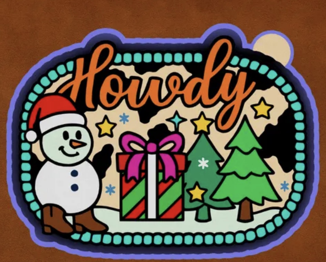 Howdy Christmas mold