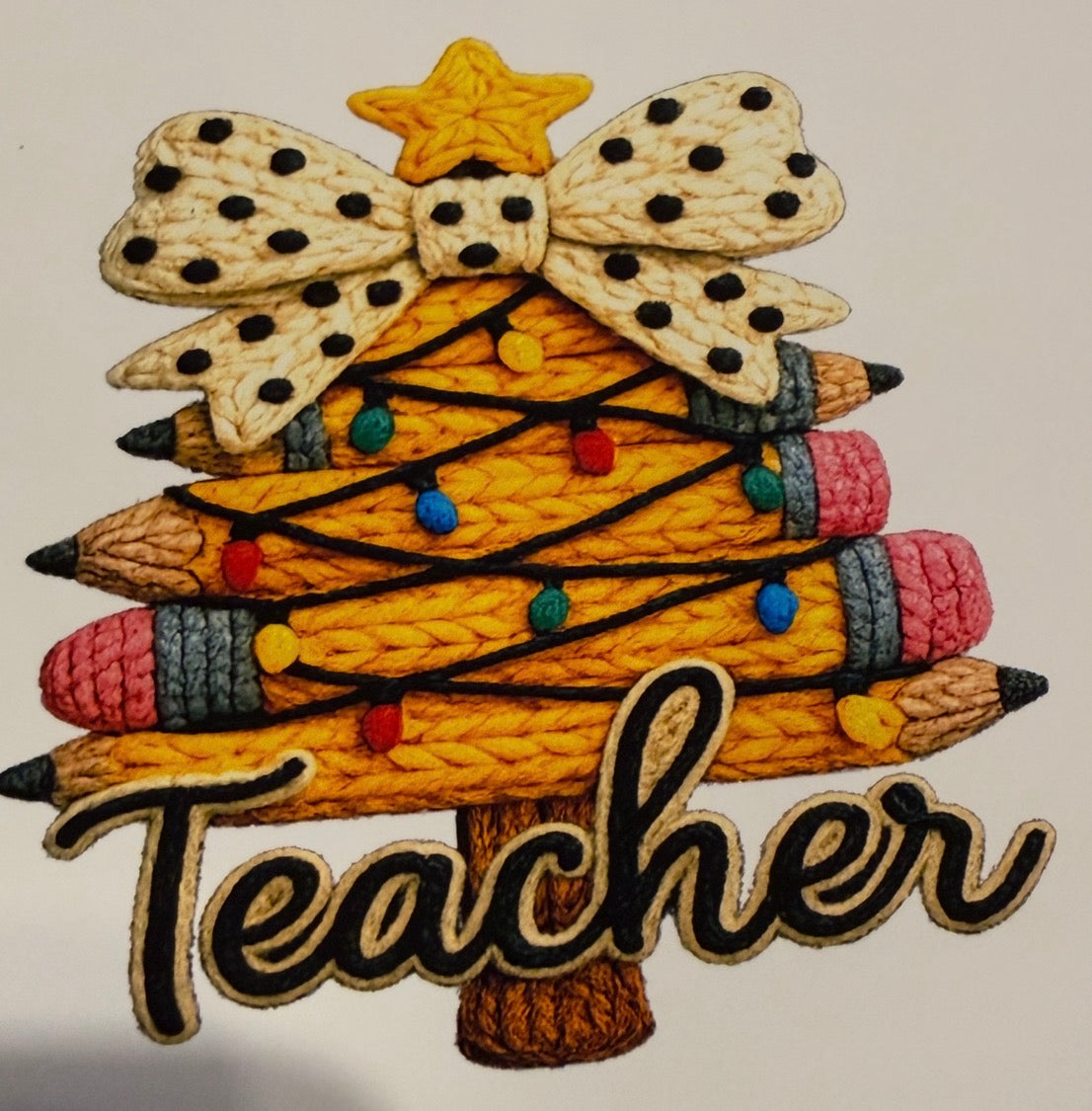 Teacher Tree cardstock mold
