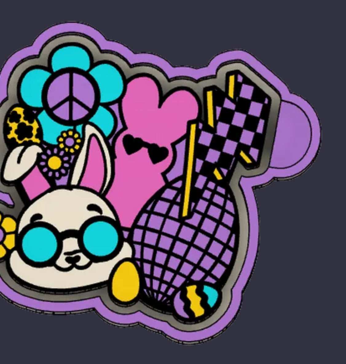 Retro Easter freshie mold