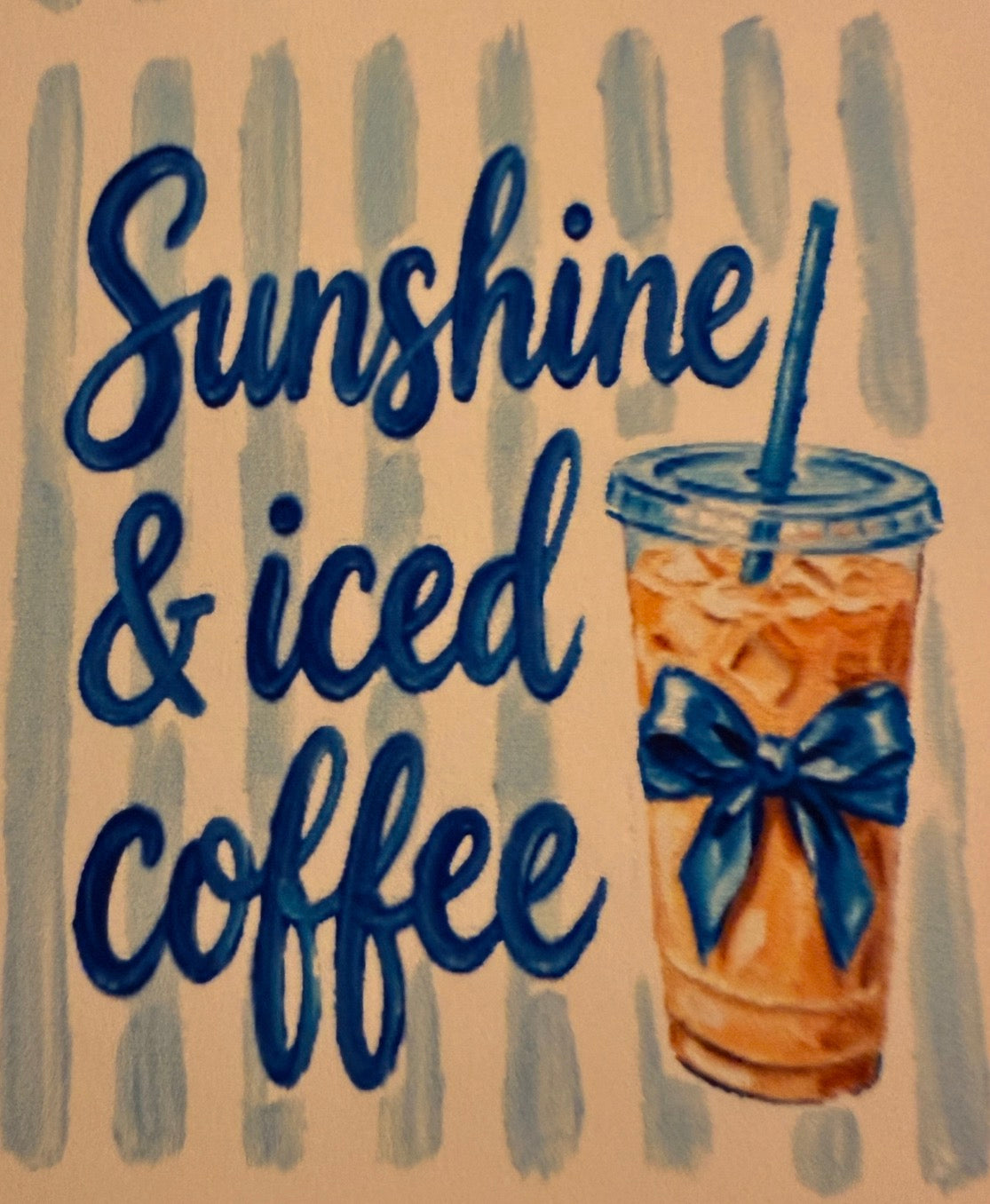 Sunshine and iced coffee rectangle cardstock