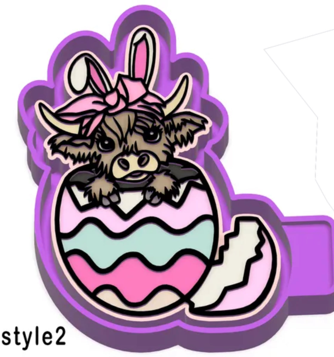 Easter cow freshie mold