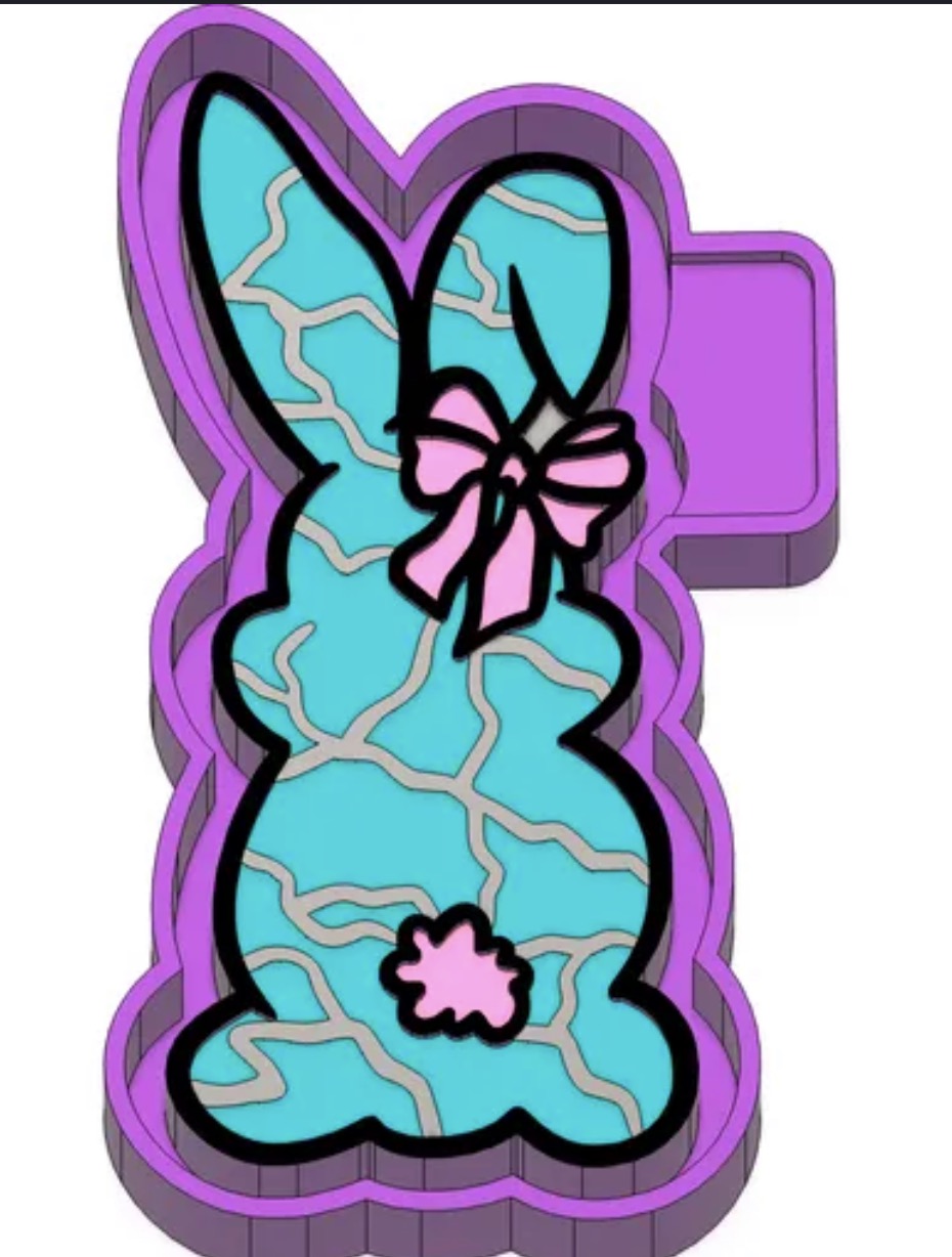 Easter bunny with bow mold