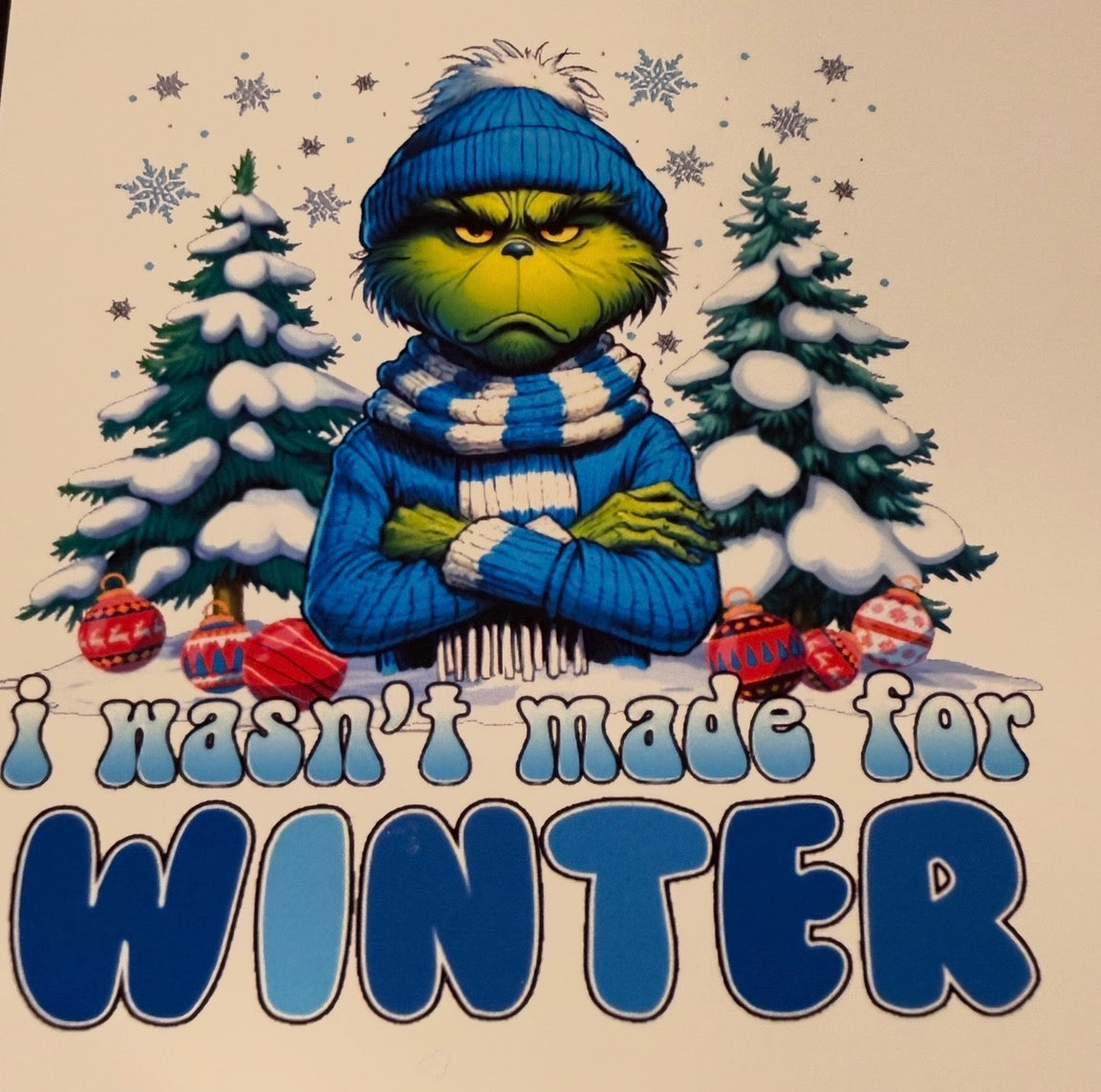 G-man wasn’t made for winter cardstock mold