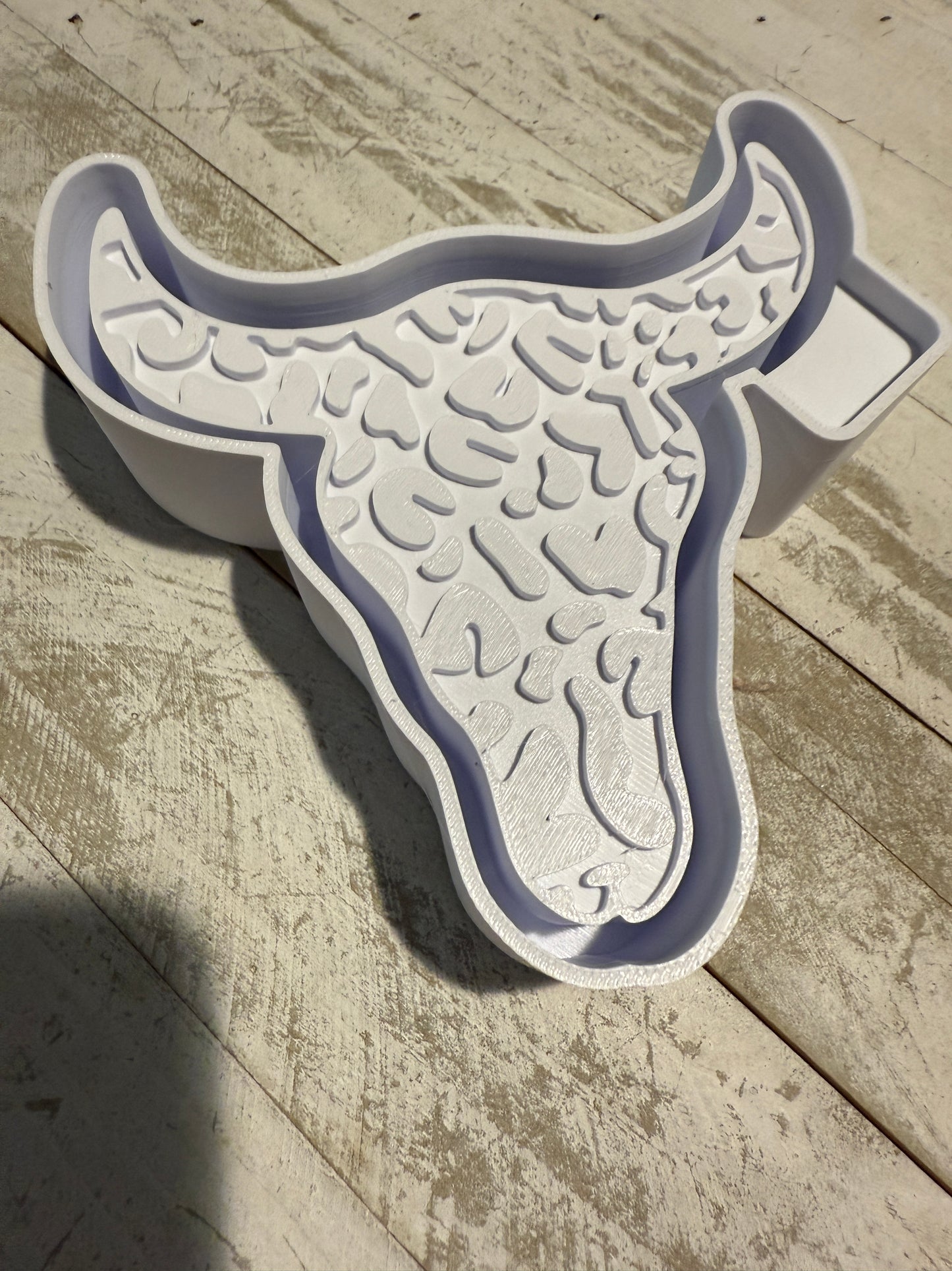 Cheetah bull skull freshie mold