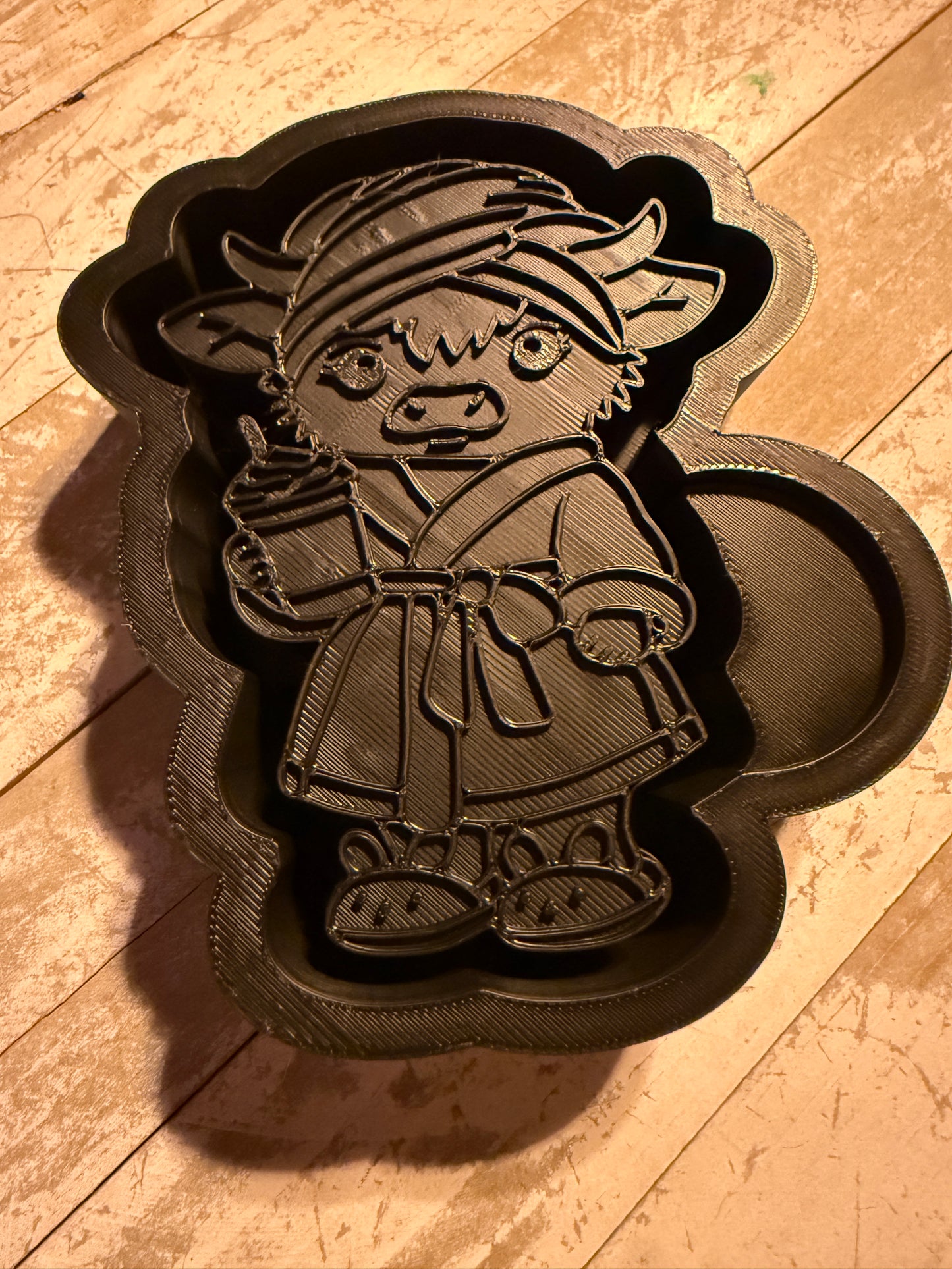 Cow in bathrobe mold