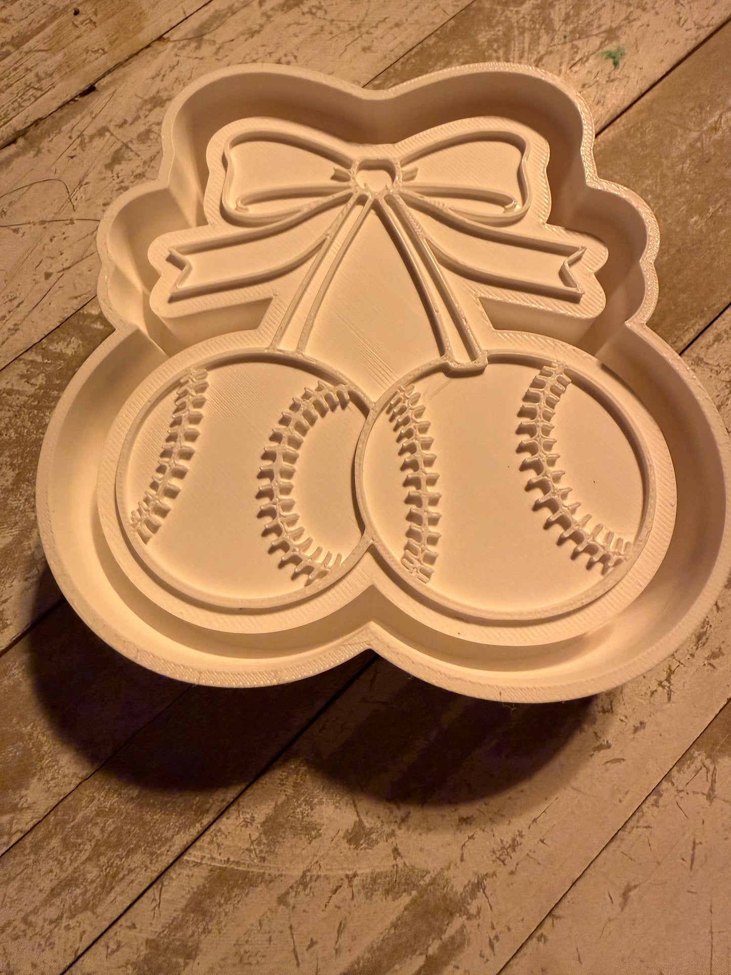 Baseball cherries with bow mold