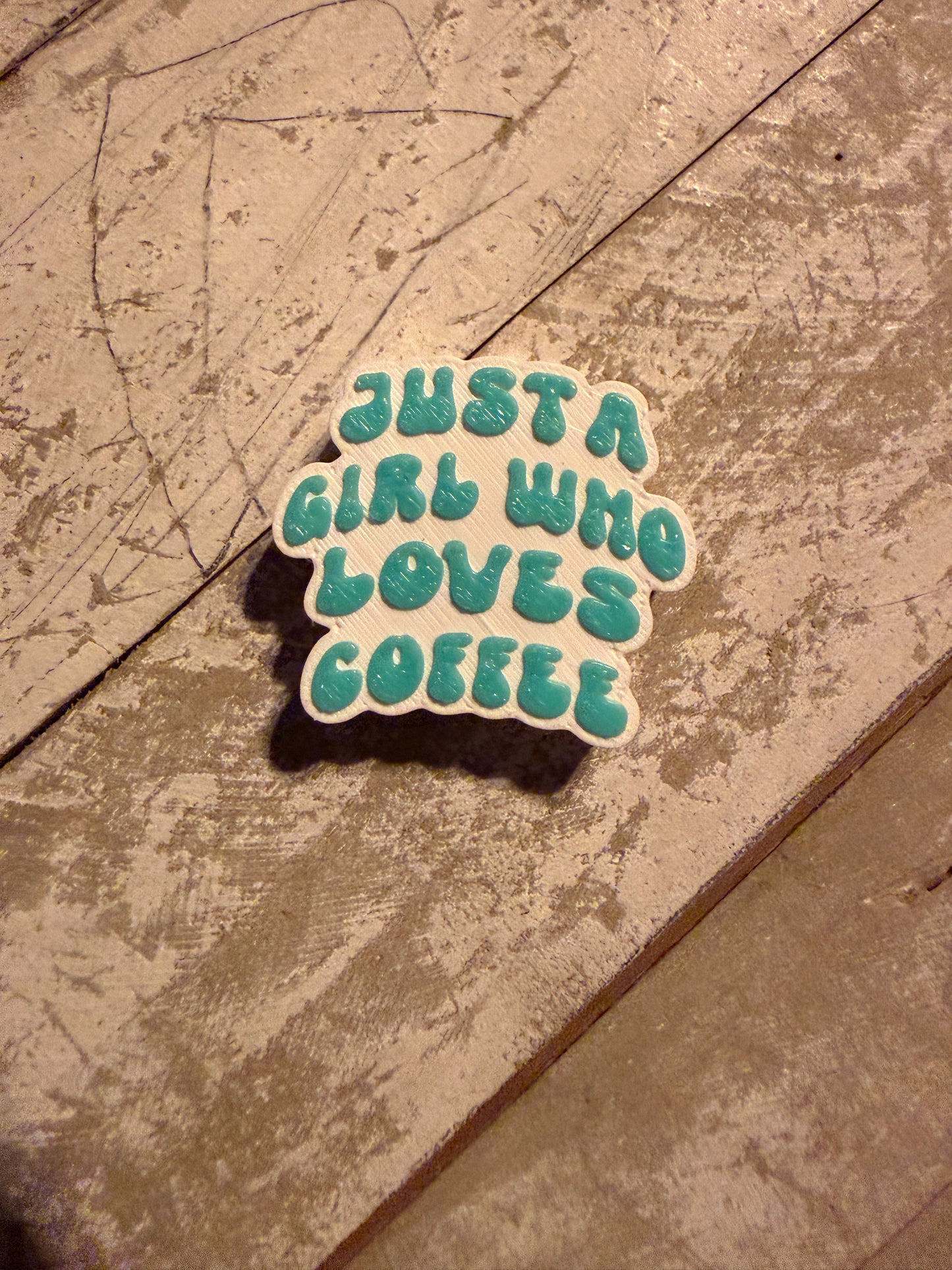 Just a girl that loves coffee 3d focal bead