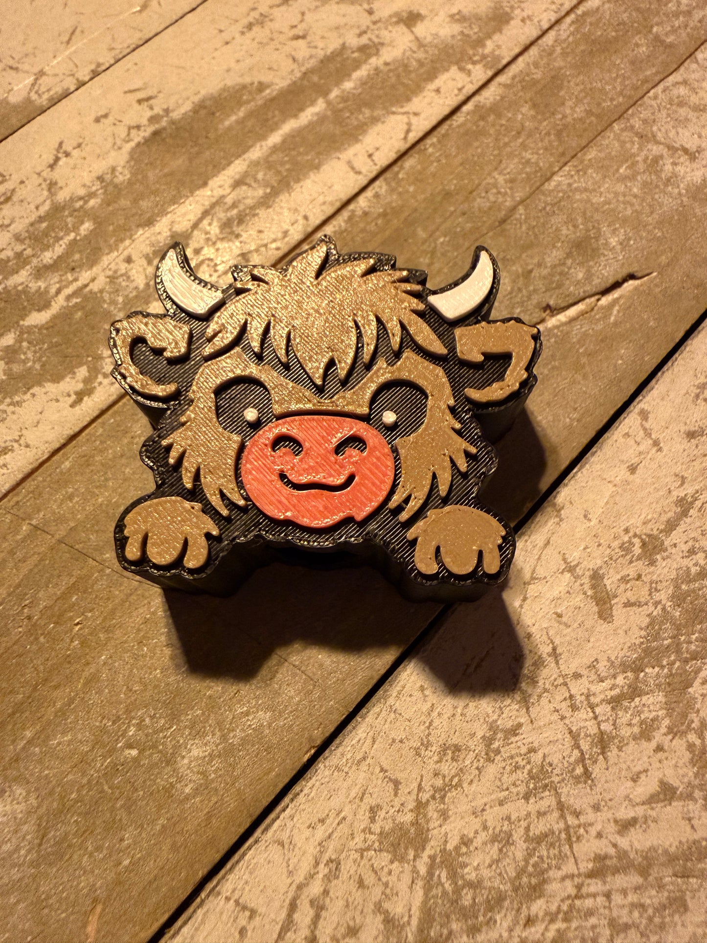 Cow face straw topper