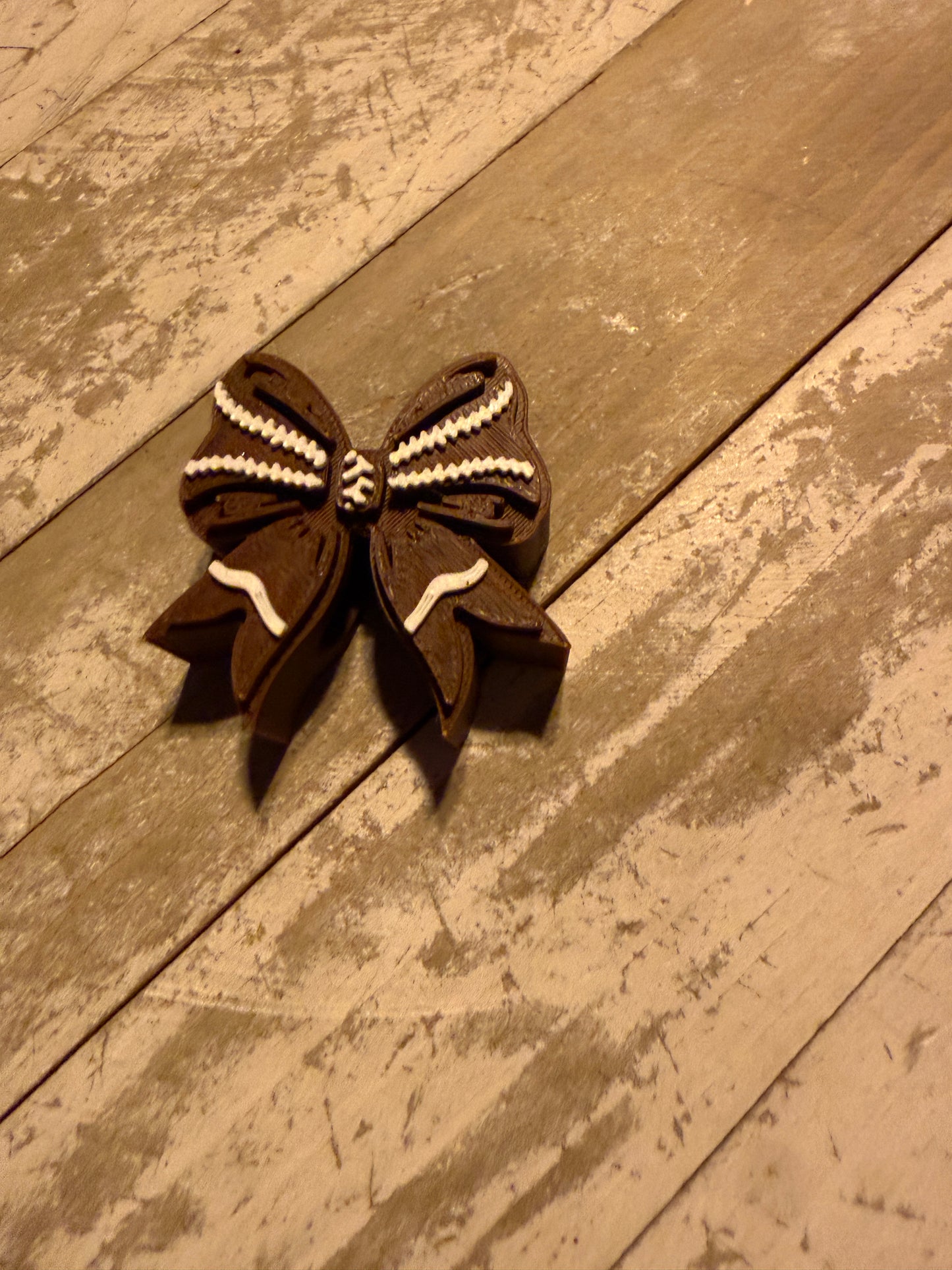 Football bow straw topper