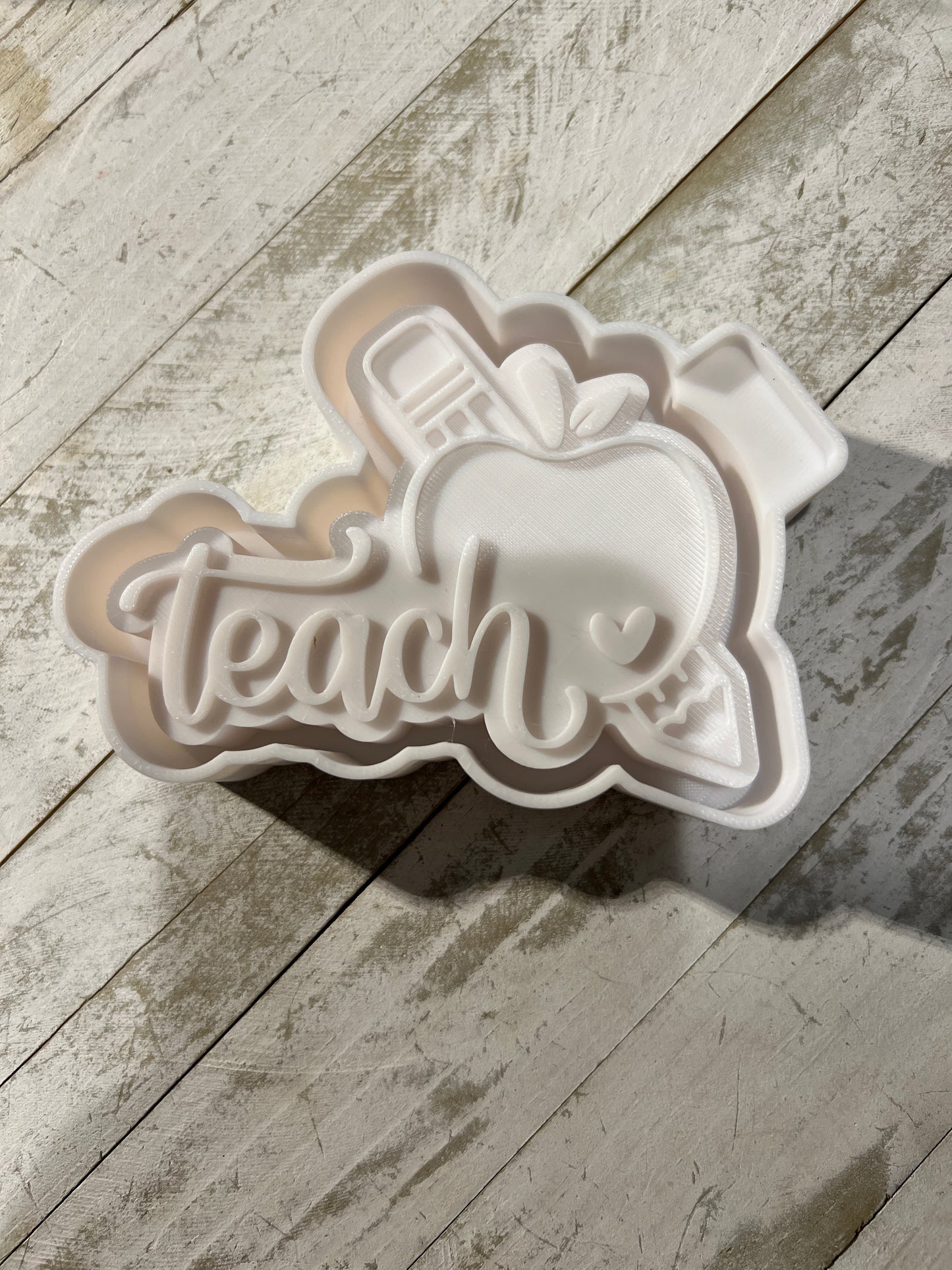 Teacher with Apple freshie mold