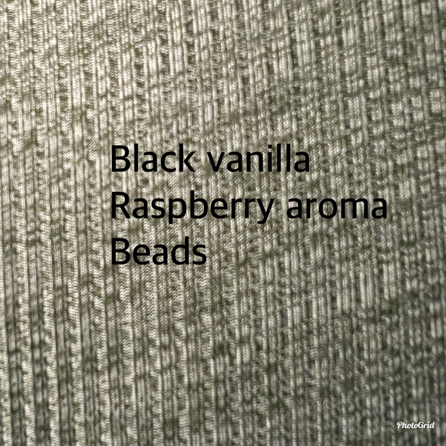 Black vanilla raspberry scented beads 8oz
