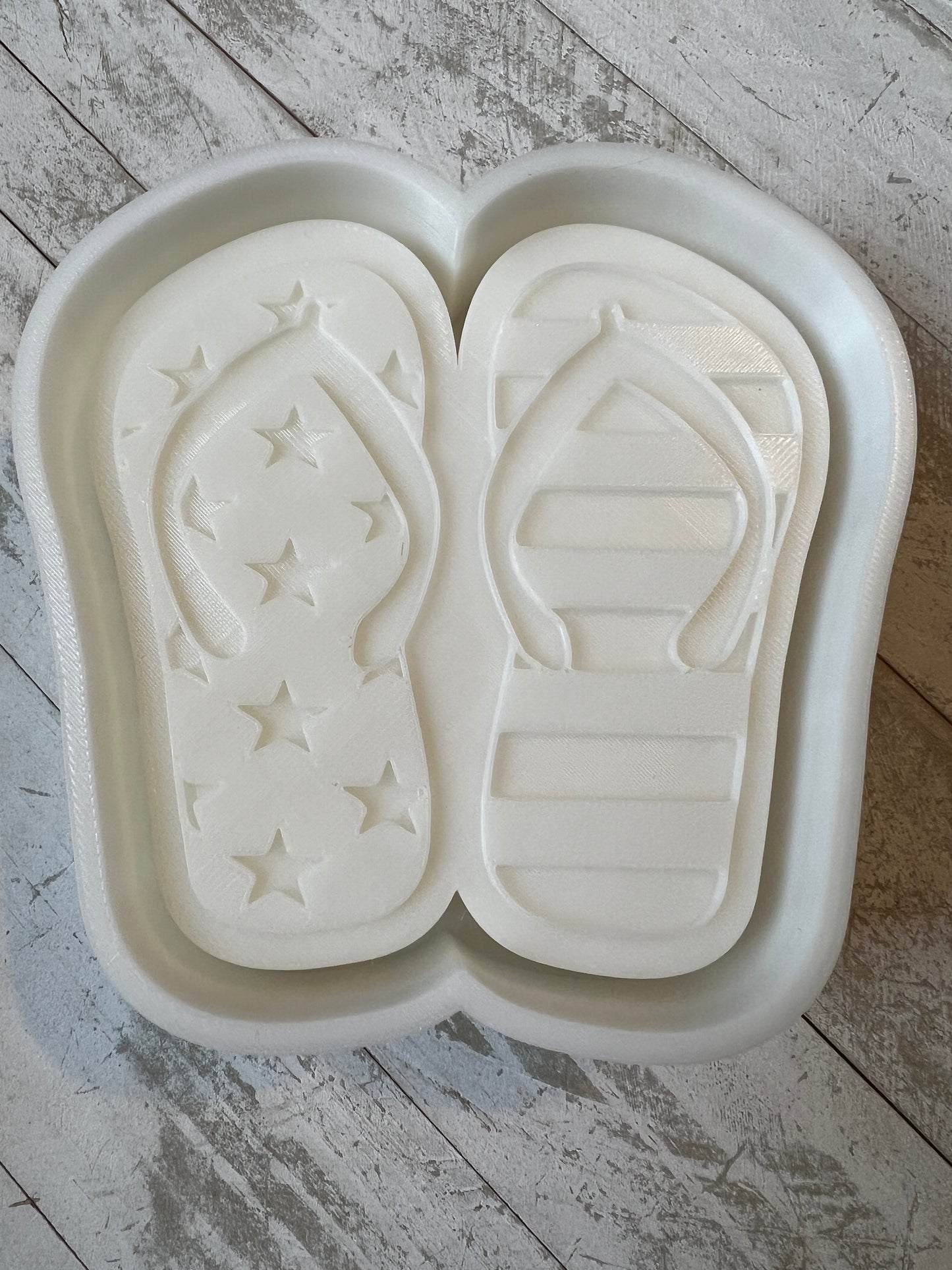 Stars and Stripes flip flops freshie mold